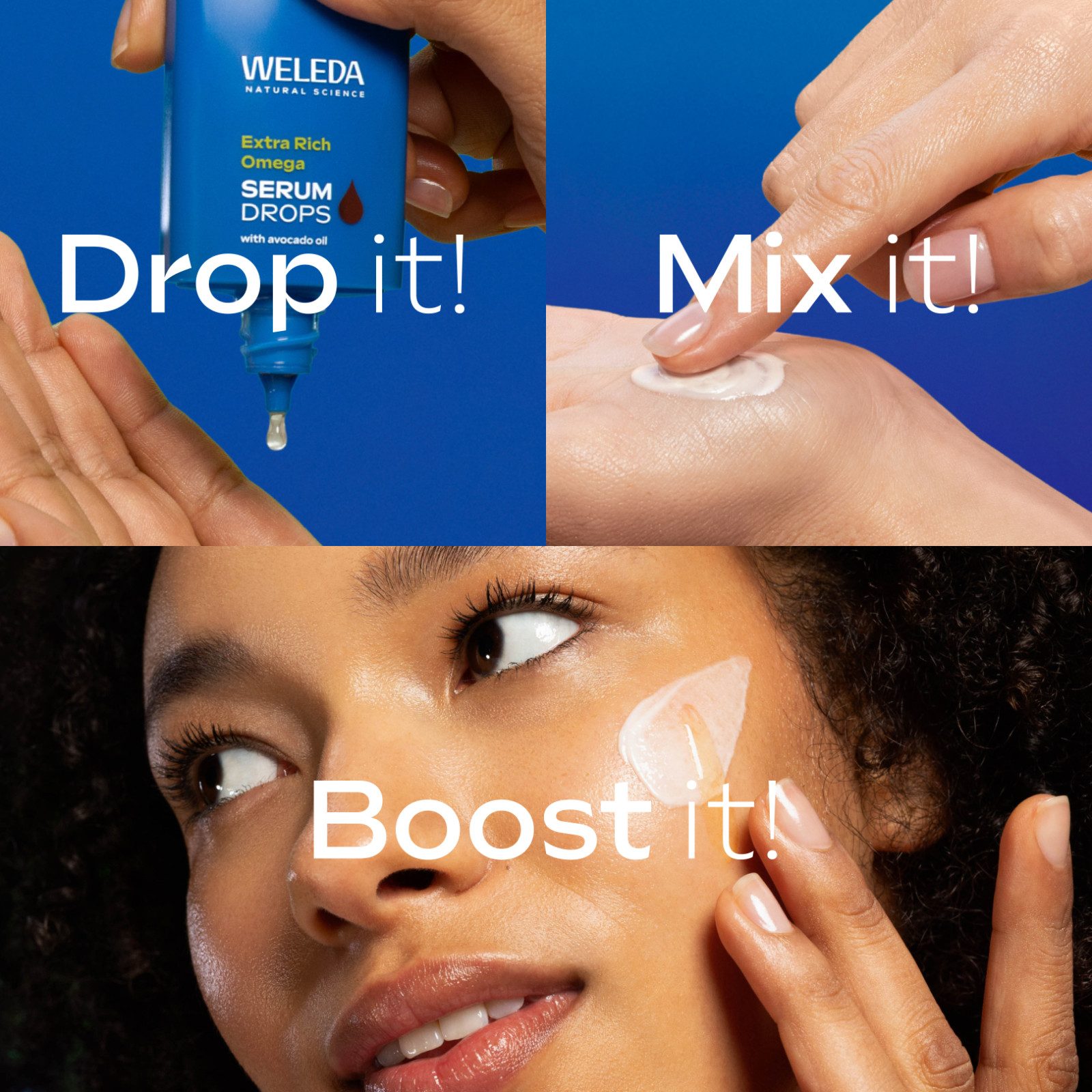 WELEDA Gesichtsserum EXTRA RICH OMEGA SERUM DROPS, stärkt die Hautbarriere, schenkt deiner Haut neue Energie und Pflege