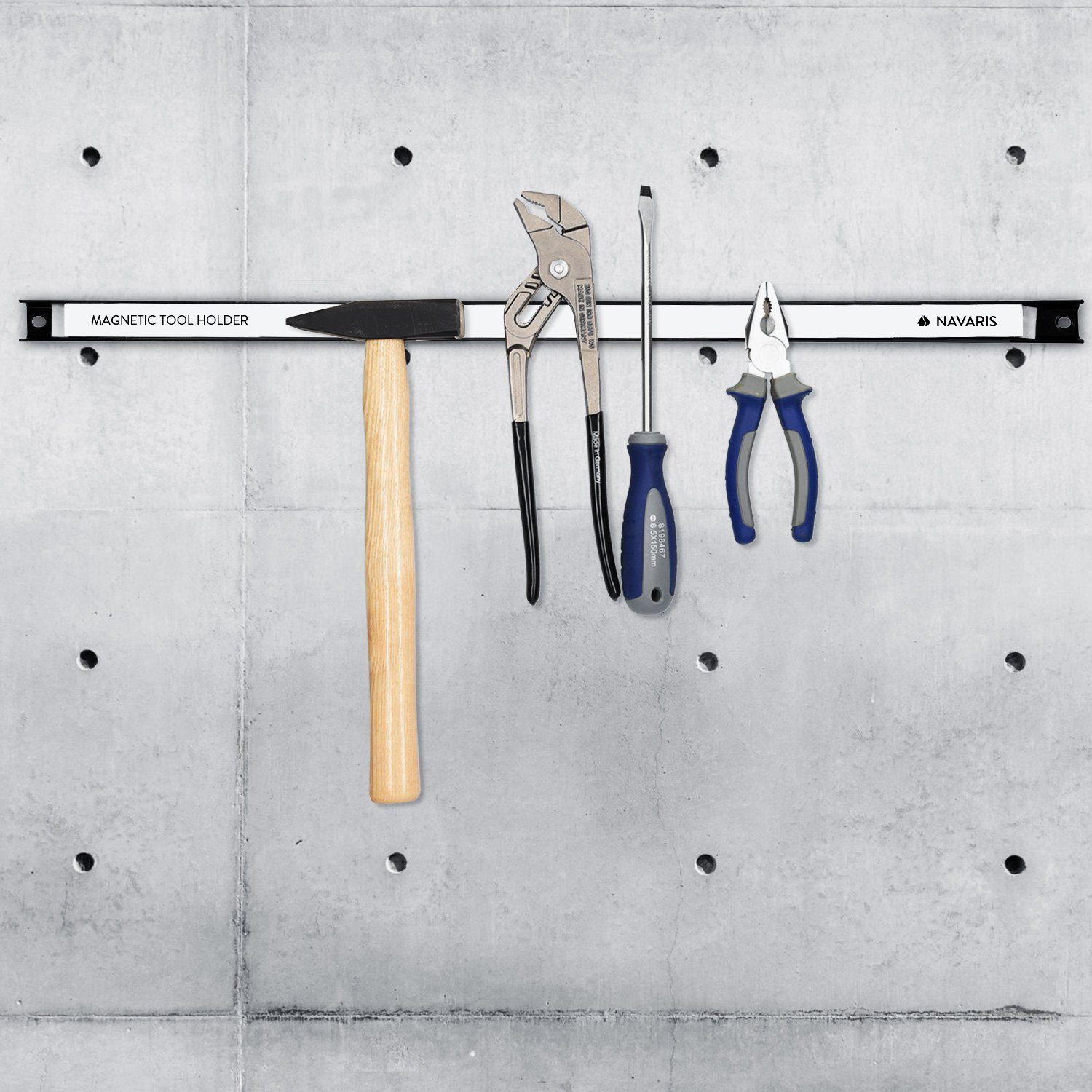 Navaris Lochwand 3x Magnetische Werkzeughalter Leiste günstig online kaufen
