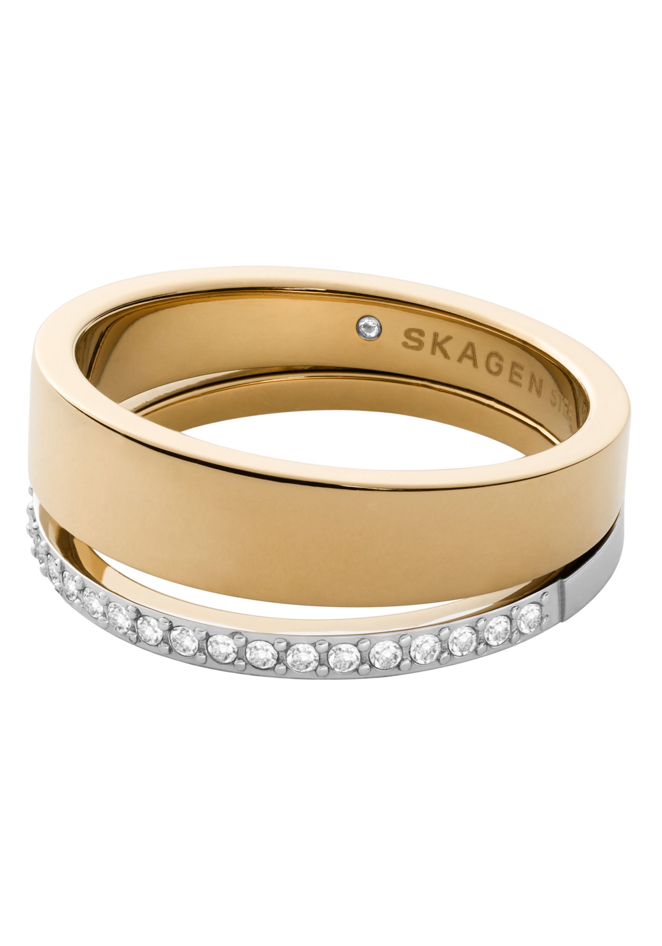 Skagen Fingerring mit Glassteinen SKJ1451998, ELIN,