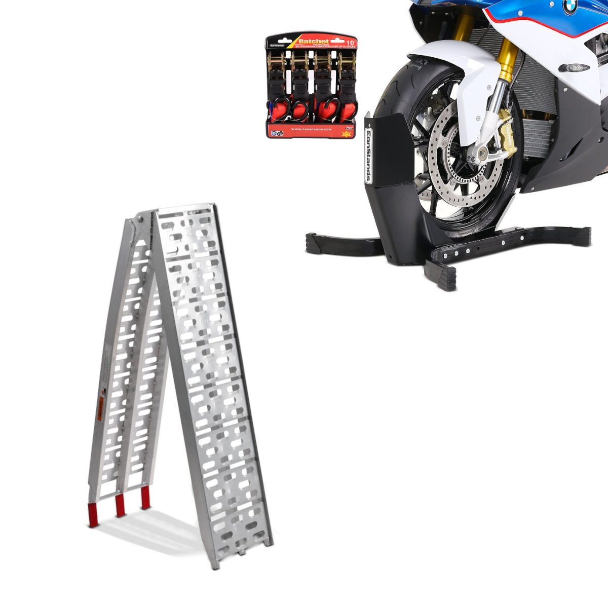 Motorradheber Set Auffahrrampe + Easy Plus S1