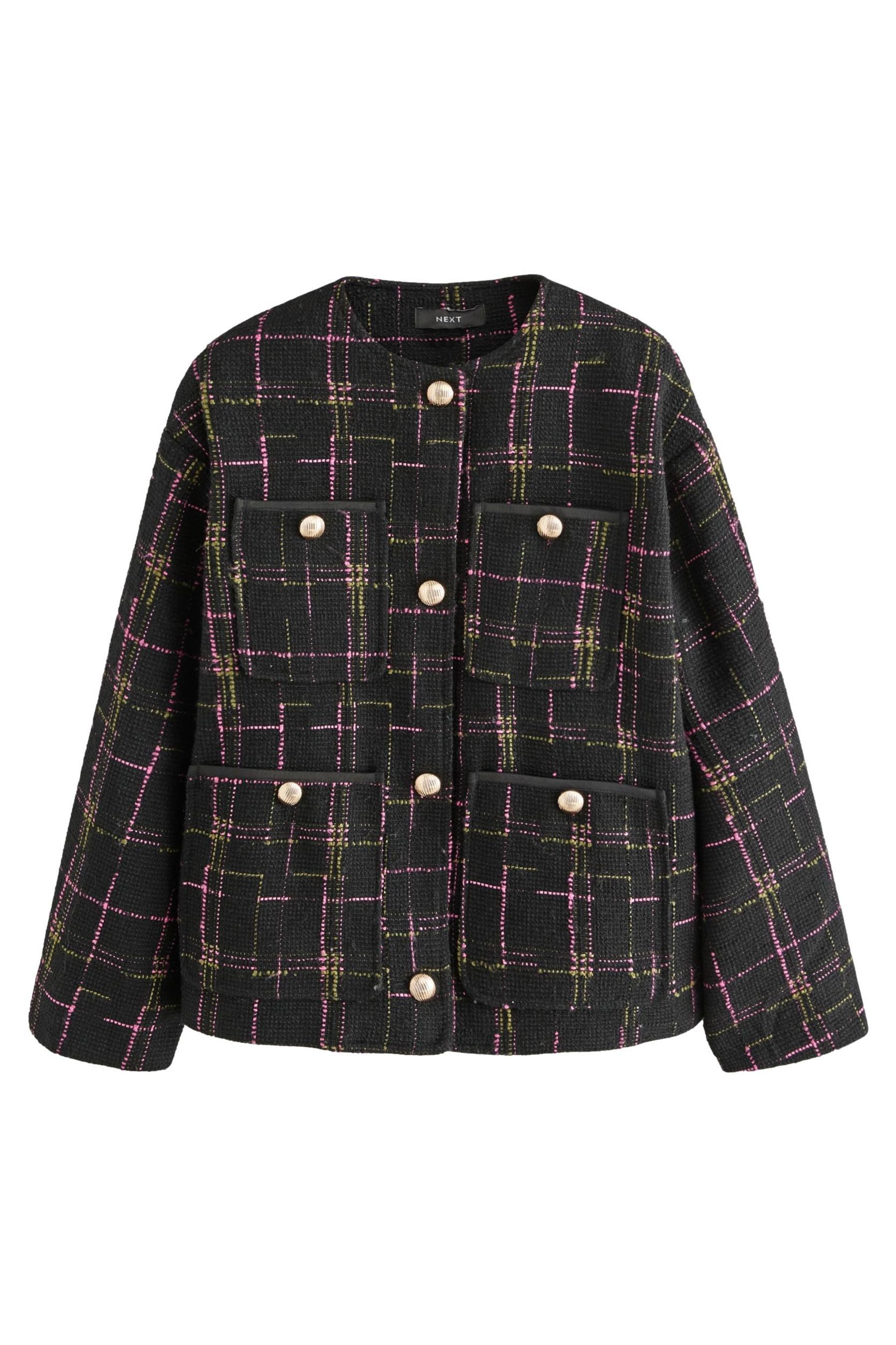 Next Jackenblazer Karierte Jacke ohne Kragen günstig online kaufen