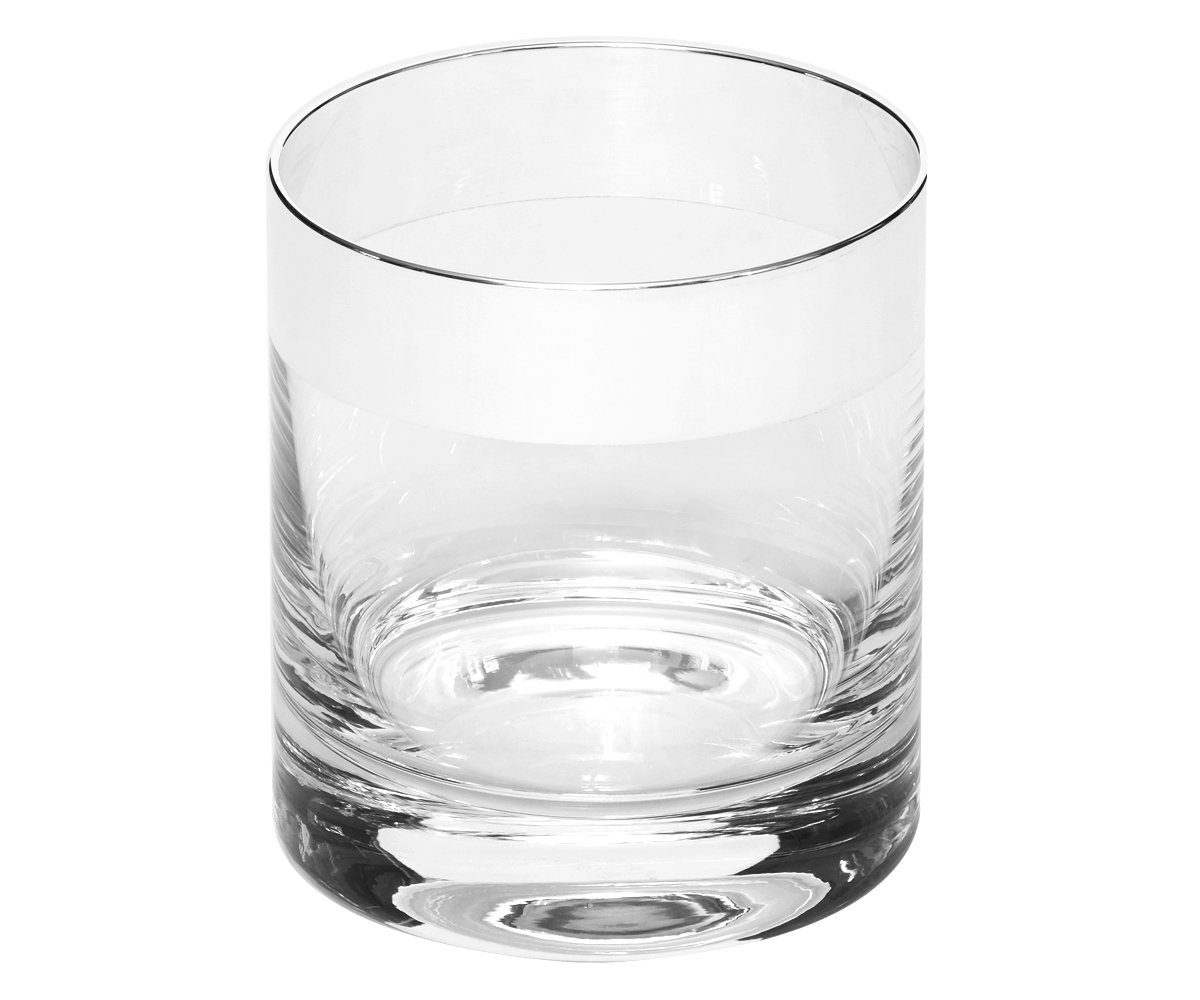 Whiskyglas Whiskyglas Glas Kristallglas 1000er Feinsilber Silber Whisky-Tumbler