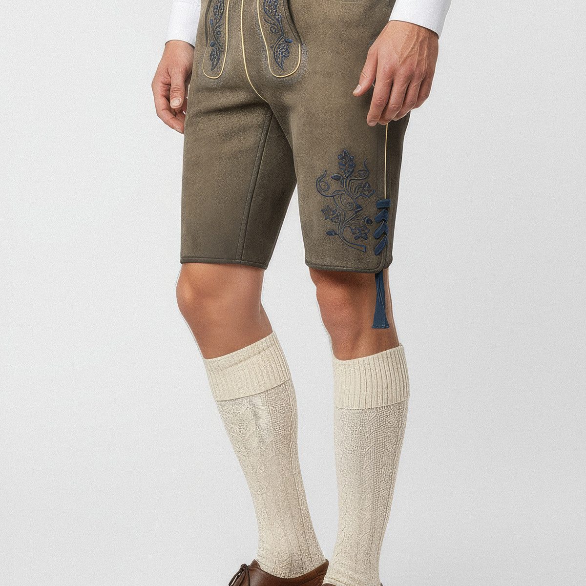 Spieth & Wensky Trachtenlederhose Fendo Herren (1-tlg) Trachtenlederhose, Trachtenhose, Bayerische Lederhose, Oktoberfest