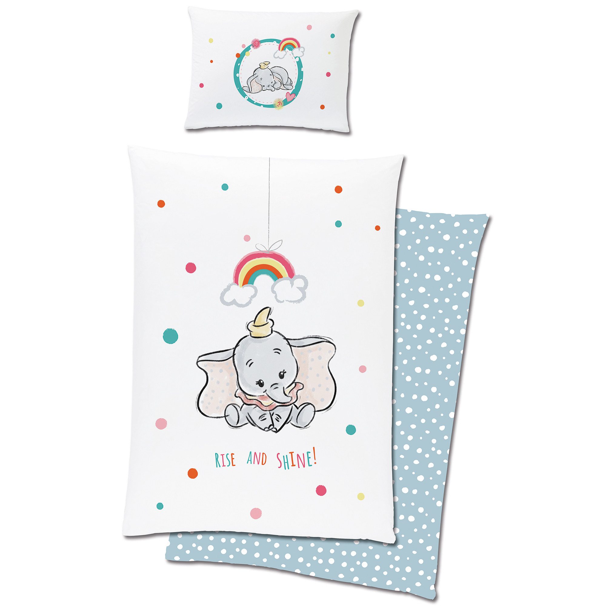 Kinderbettwäsche Dumbo Baby / Kleinkind Shine Bettwäsche Linon / Renforcé Bettbezug