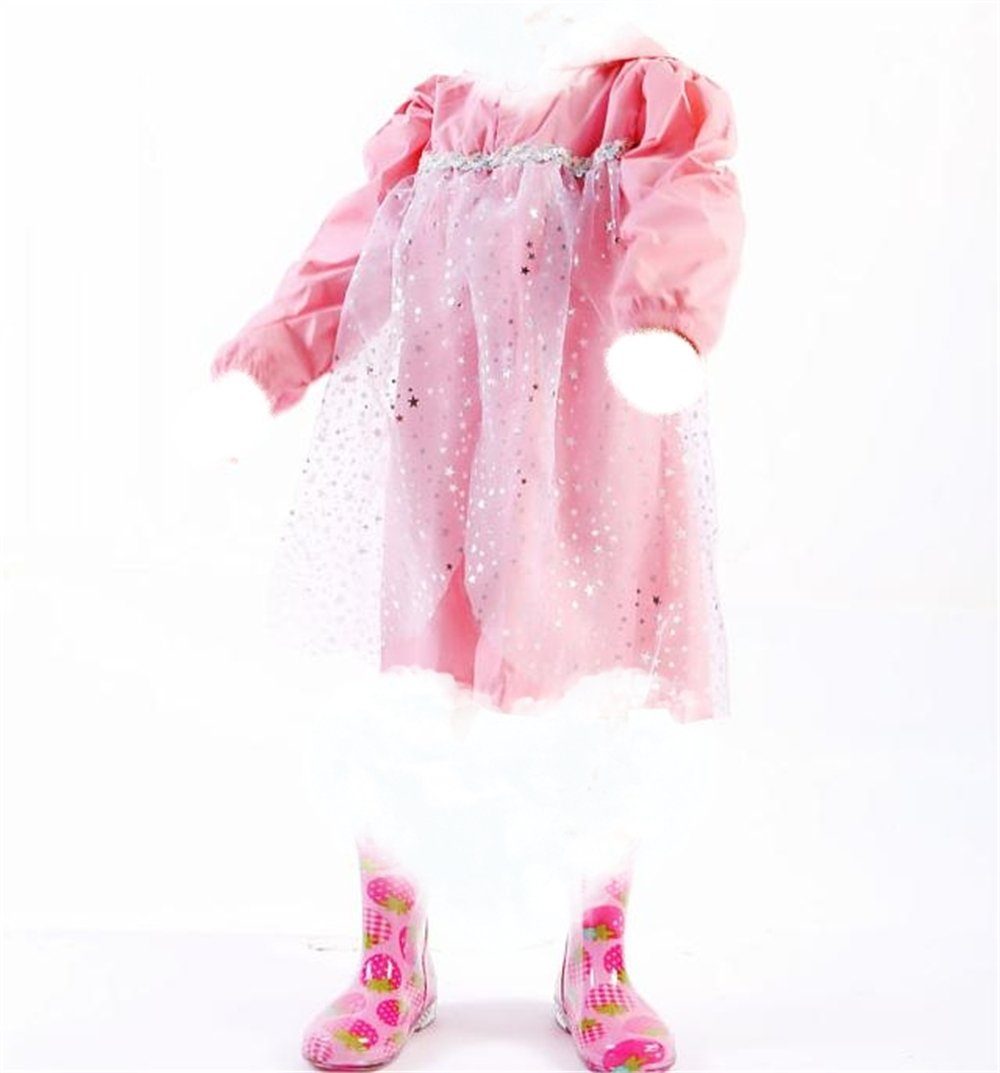 Rouemi Kinder-regenjacke, Pailletten-Prinzessinnen-regenjacke wasserdicht Regenjacke Rosa