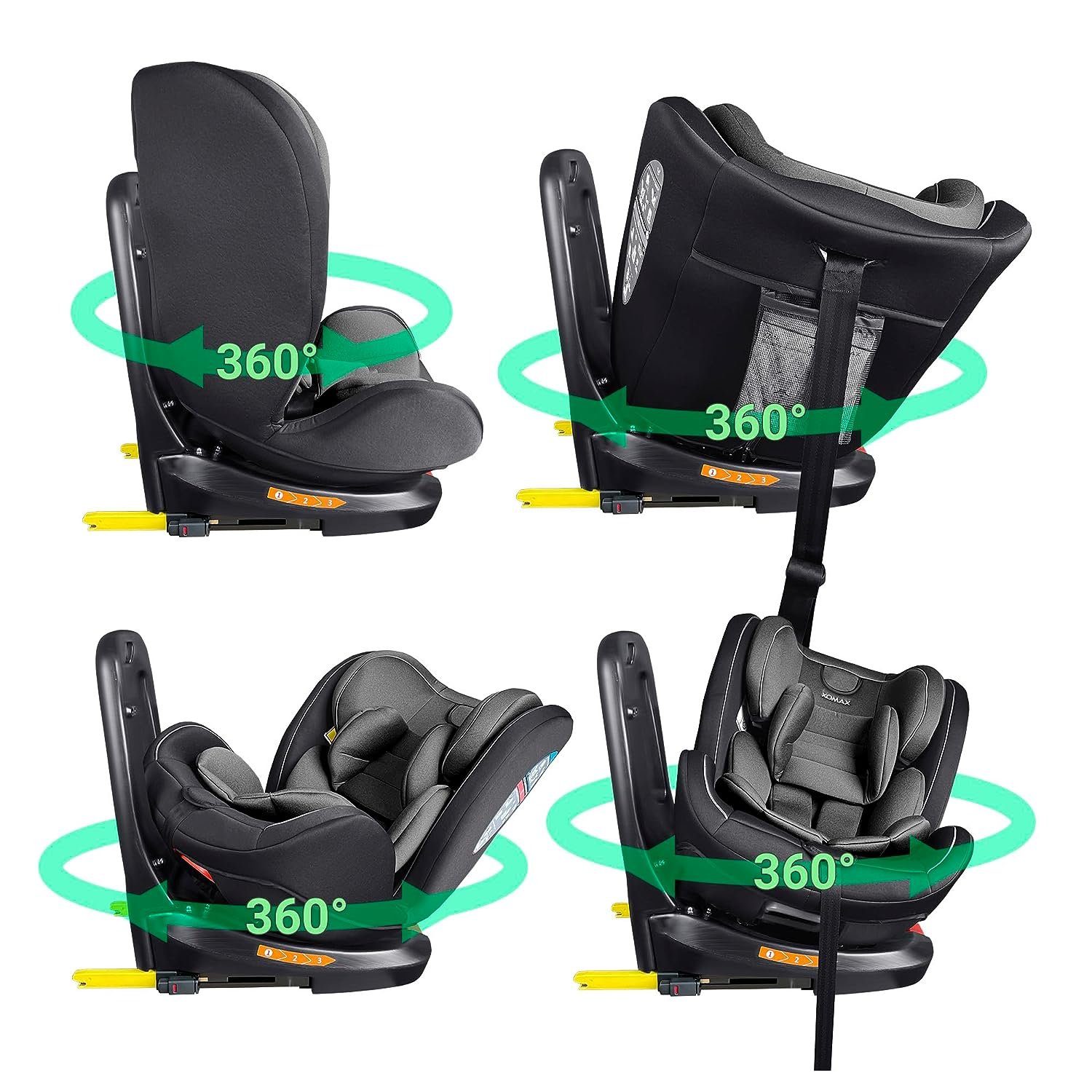 XOMAX Autokindersitz Selena, bis: 12, (Selena), mit 5-Punkt-Gurt, 3-Punkt-Gurt, Isofix Gruppe 0/1/2/3 ECE i-Size 129R