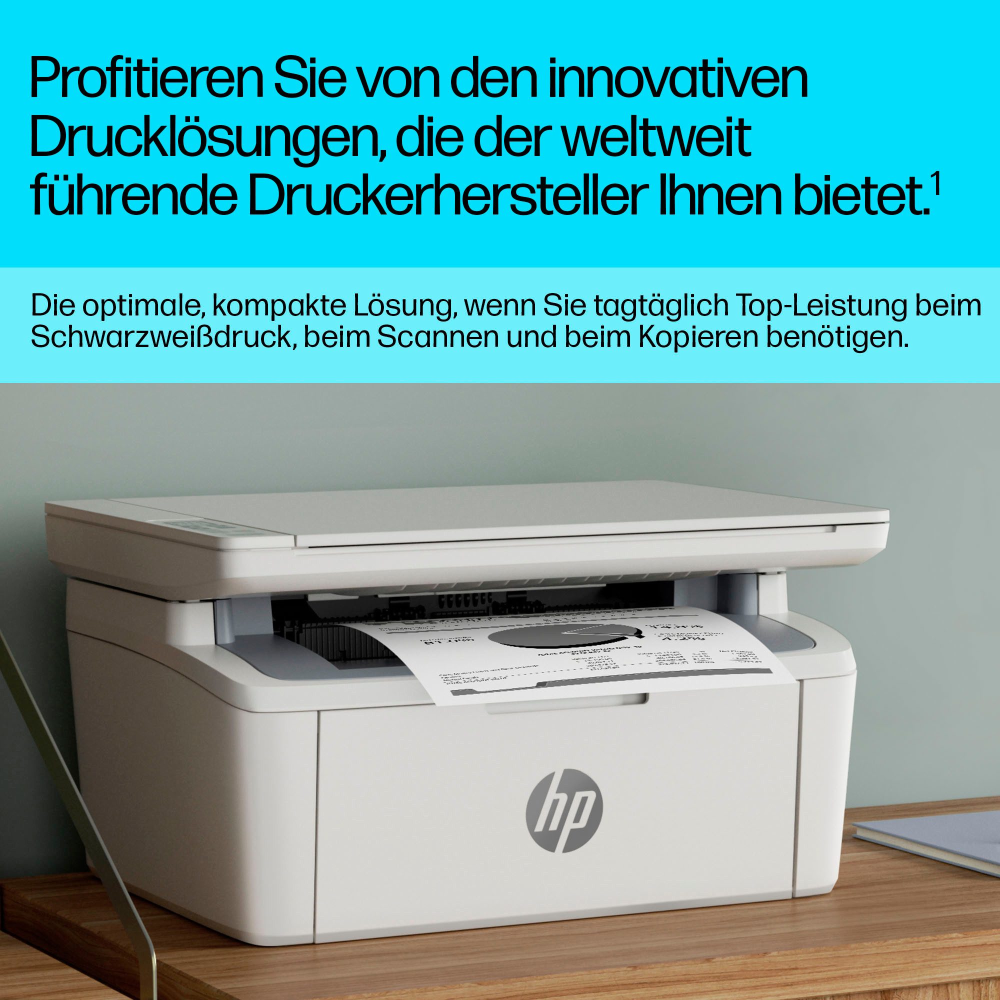 HP LaserJet MFP M140w Schwarz-Weiß Laserdrucker, (WLAN (Wi-Fi), Bluetooth, Multifunktions-Laserdrucker) – Bild 5 von 5
