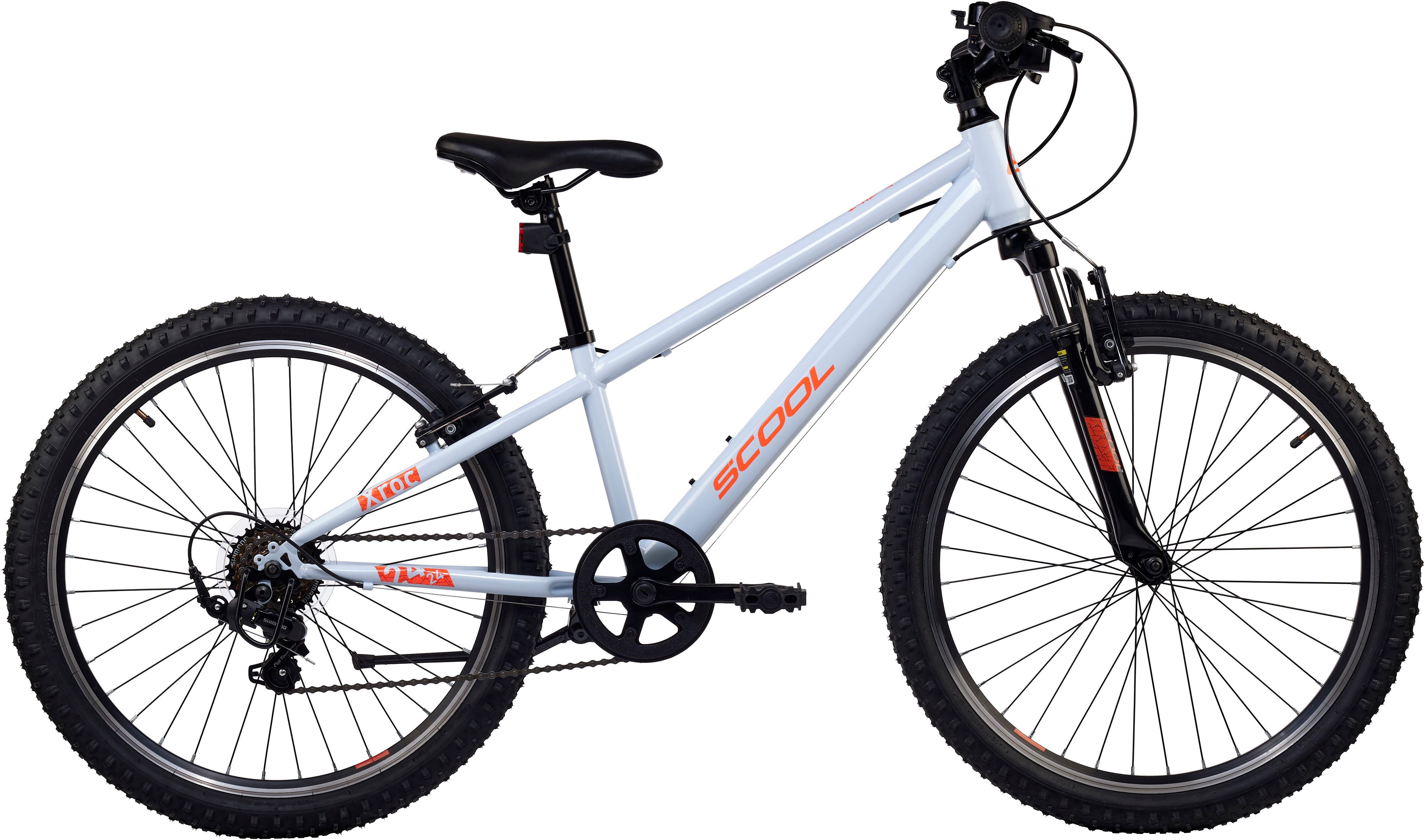 S’COOL Jugendfahrrad S'COOL Xroc 24-K6 Sky Grey/Neon Orange, 6 Gang Shimano, Kettenschaltung