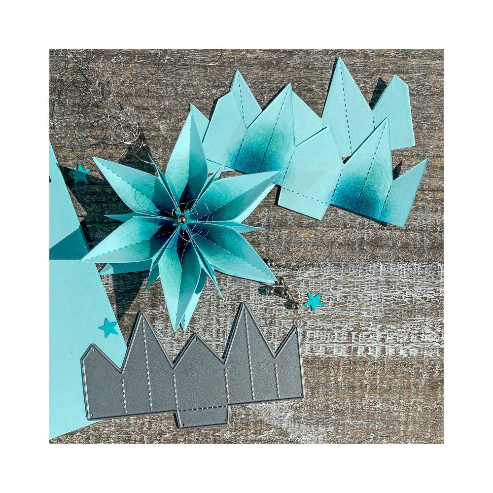 FarbTon Papier Motivschablone Faltstern Mittel, 11,2 cm x 5,9 cm