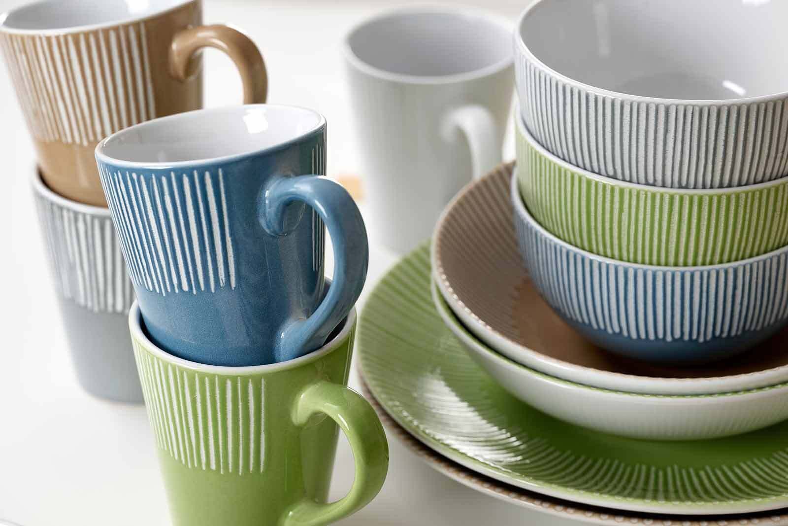 Ritzenhoff & Breker Speiseteller Banda Speiseteller ø 27 cm 6er Set, (6 St)