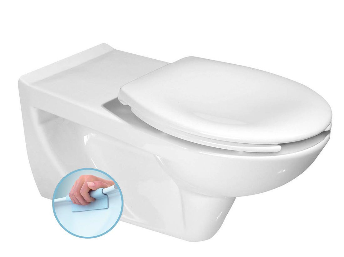 Sapho Tiefspül-WC HANDICAP verlängertes Hänge-WC, Rimless, 37,5x73cm, Weiß, Sapho-K670-002