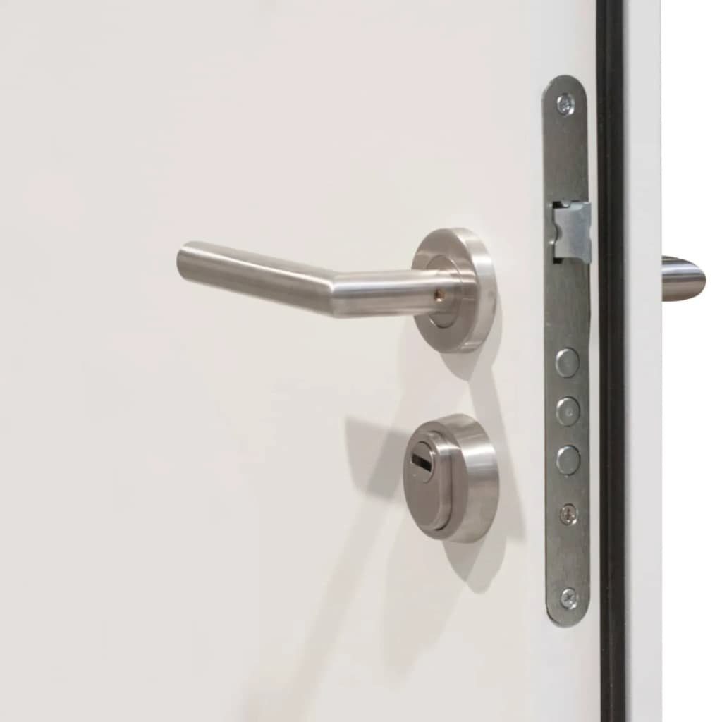 vidaXL Haustür Haustür Weiß 100x200 cm Aluminium Linkshändig