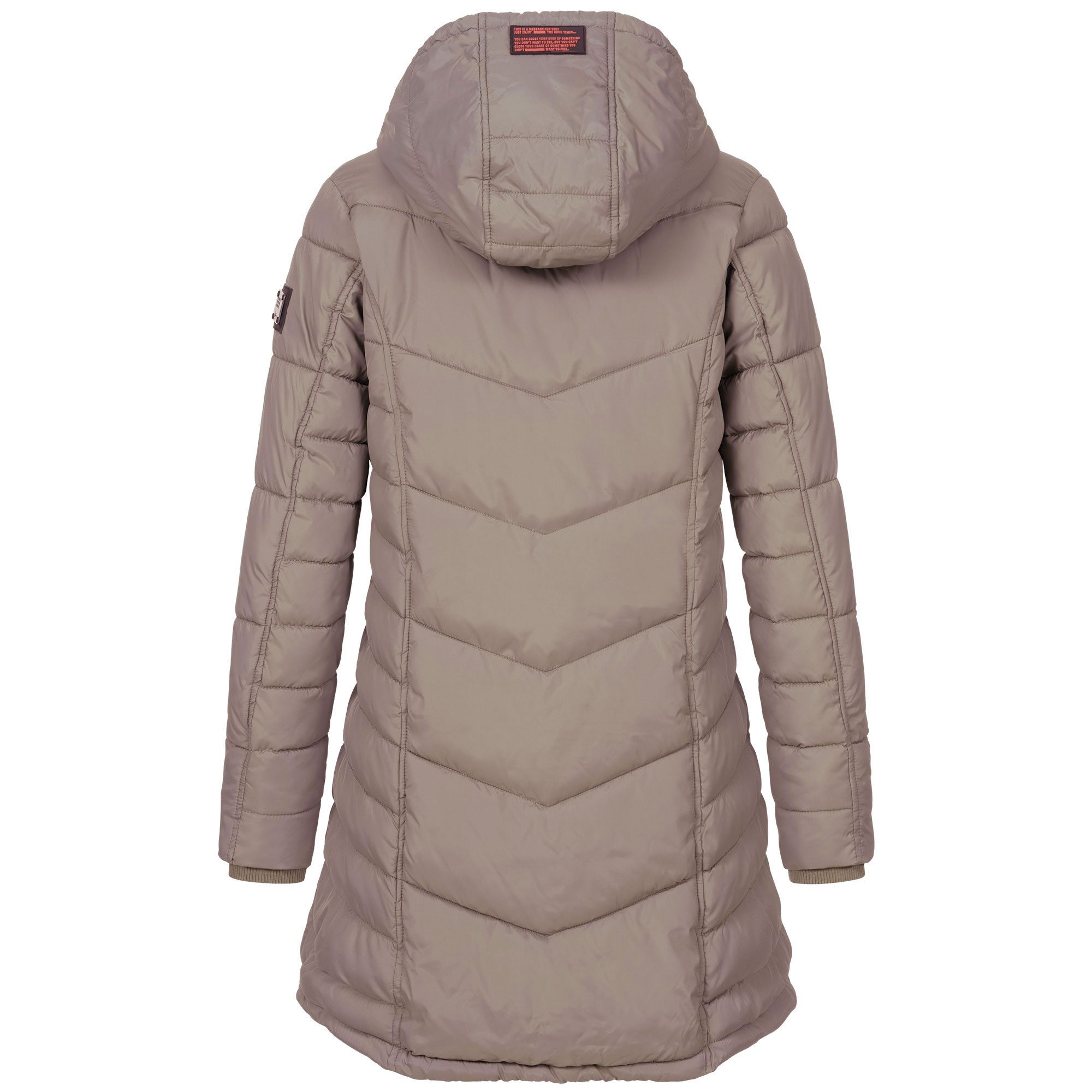 SUBLEVEL Steppjacke Damen Mantel mit Kapuze lange Winter Jacke Parka Stehkr günstig online kaufen