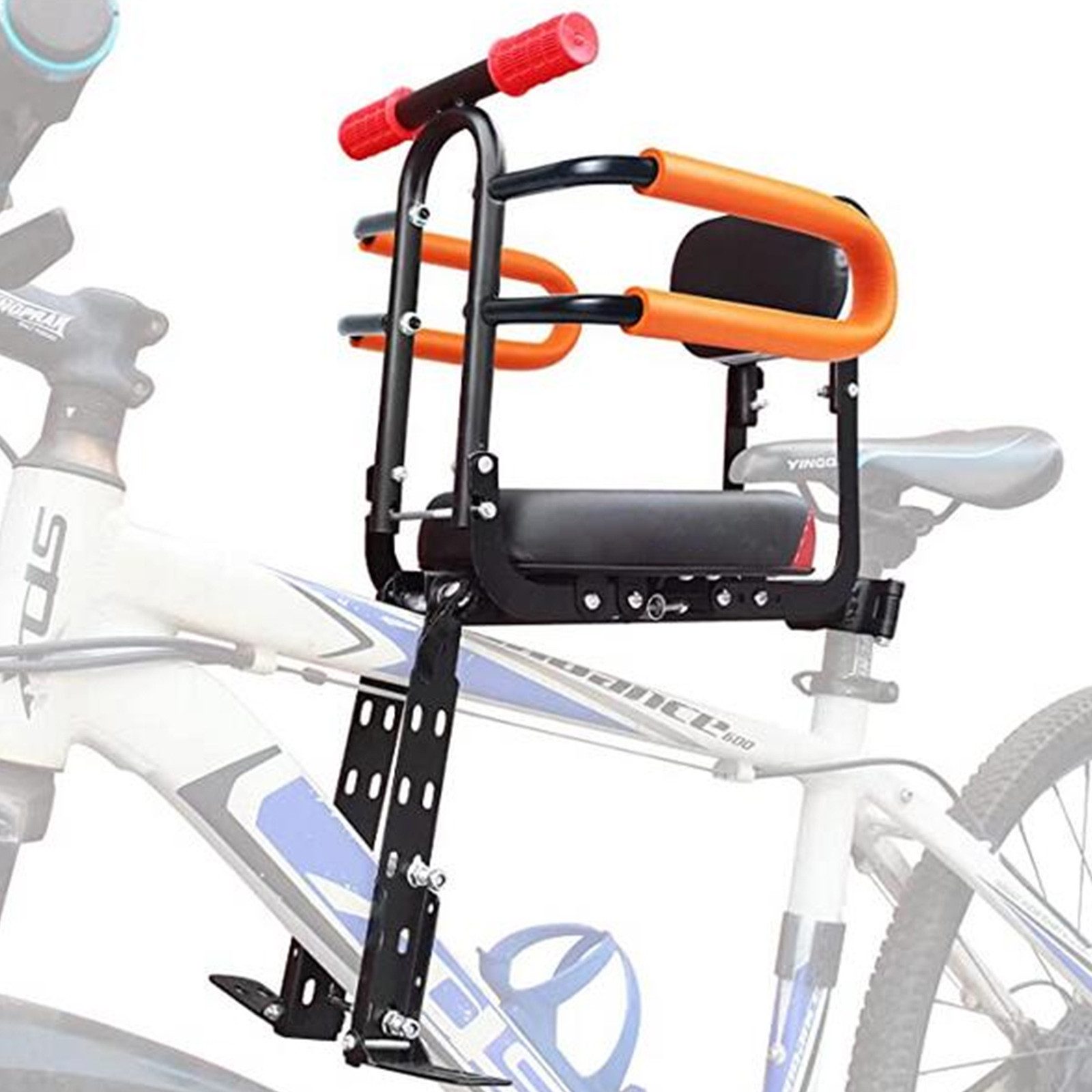 TWSOUL Fahrradkindersitz Vorne montierter Fahrradsitz, Tragbarer, einziehbarer, faltbarer, bis: 40,00 kg, Abnehmbarer Kindersitz, passend für alle Fahrradtypen