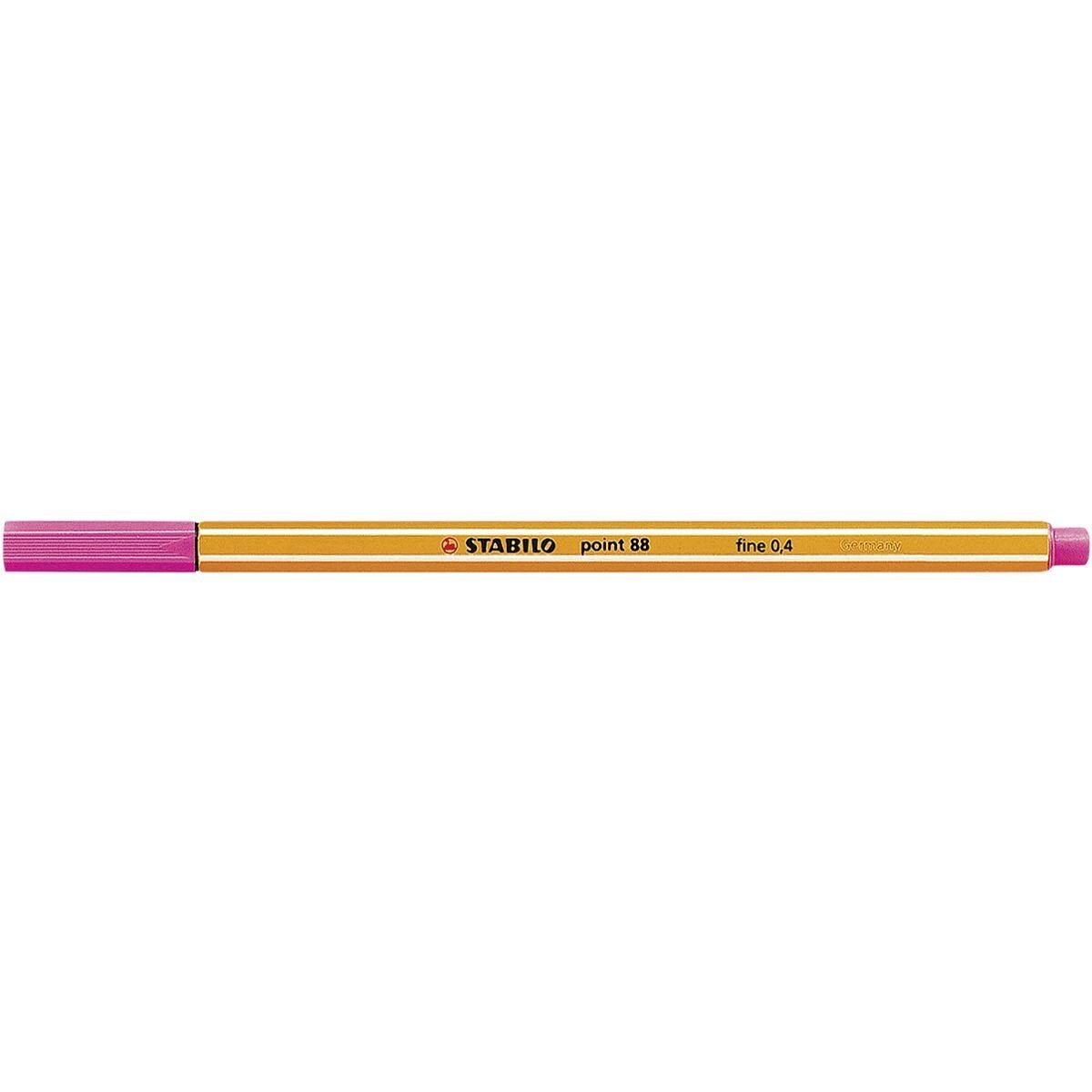 ohne Tinte mit Fineliner point 88®, (1-tlg), wasserbasierter STABILO Metallanteile pink