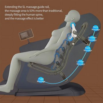 Salottini Massagesessel Designer Luxus Massagesessel Sessel Modell Genf, Bluetooth-Audio, Wärmefunktion, Liegefunktion