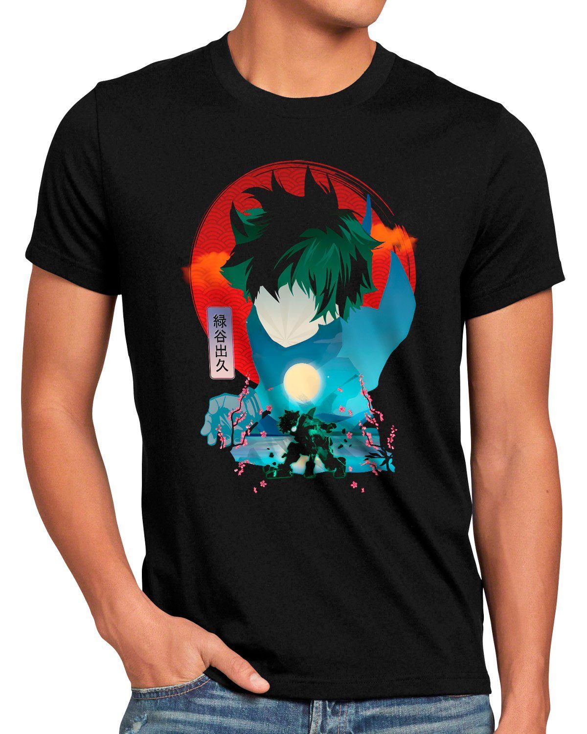 T-Shirt cosplay manga hero Midoriya Herren Izuku style3 anime academia my Print-Shirt