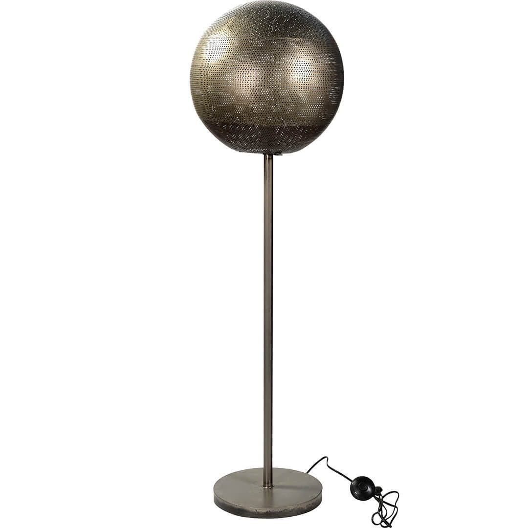 Trademark Living Lampenschirm Moonlight Stehlampe aus Eisen mit perforiertem Lampenschirm