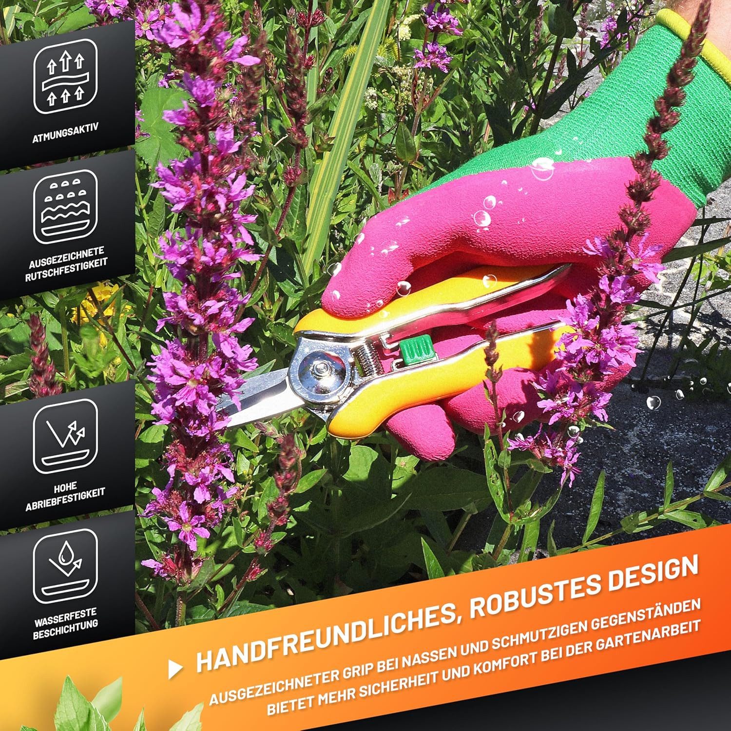 GRÜNTEK Gartenhandschuhe Natur aus Bambusfasern, Öko Garten- und Arbeitshan günstig online kaufen