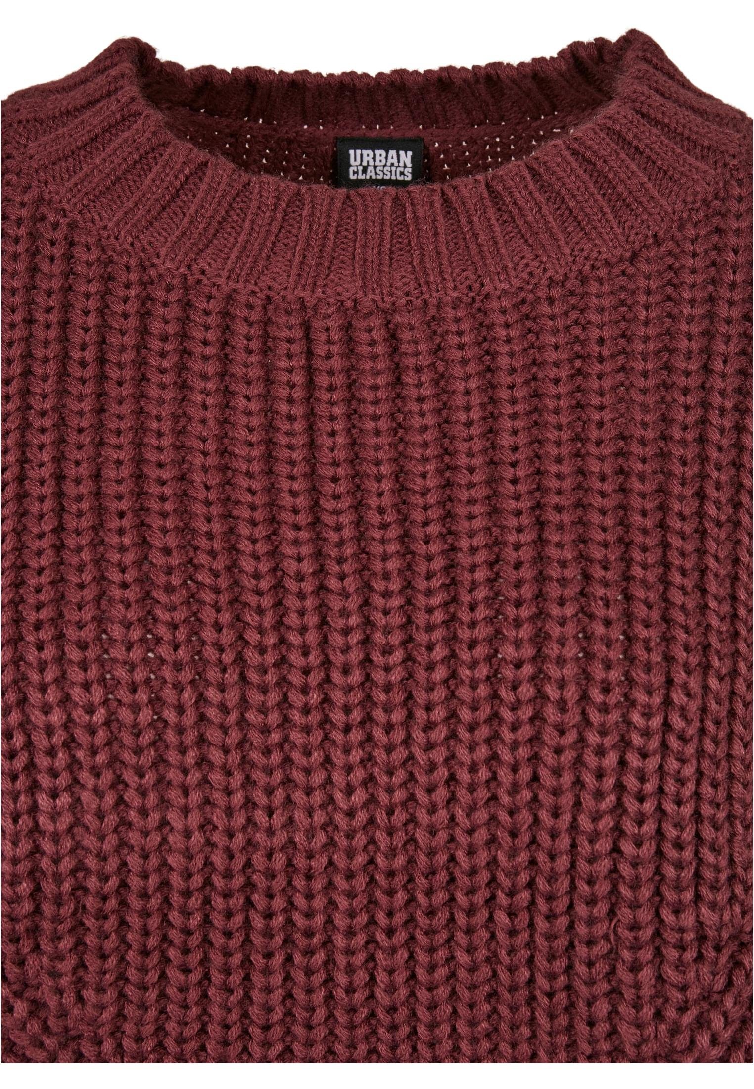 (1-tlg) Sweater Kapuzenpullover Oversize Wide cherry Ladies CLASSICS URBAN Damen