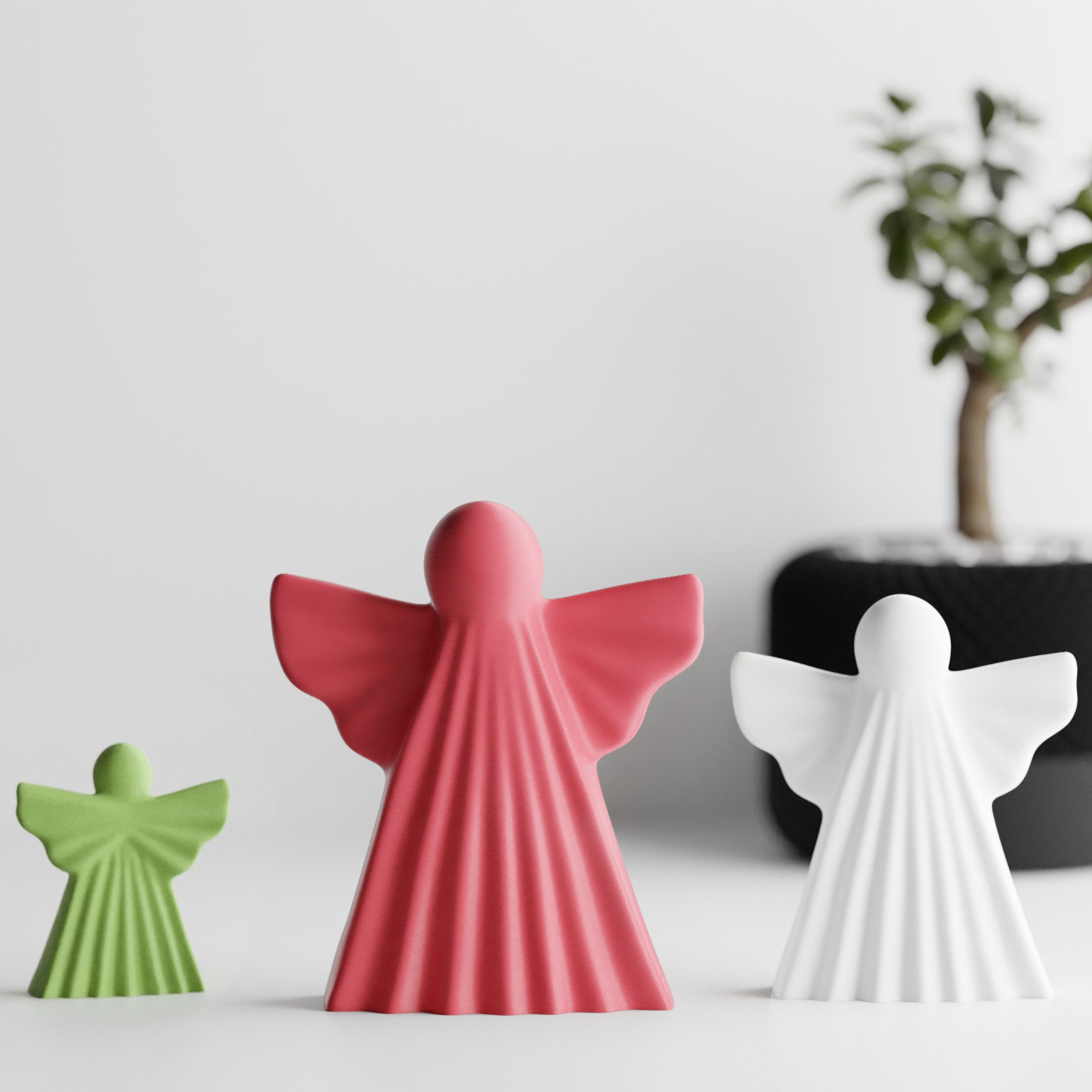 Shapes - Decorations Engelfigur Deko Engel 3er Set – moderne Weihnachtsdekoration (Spar-Set, 3er-Set), Weihnachten