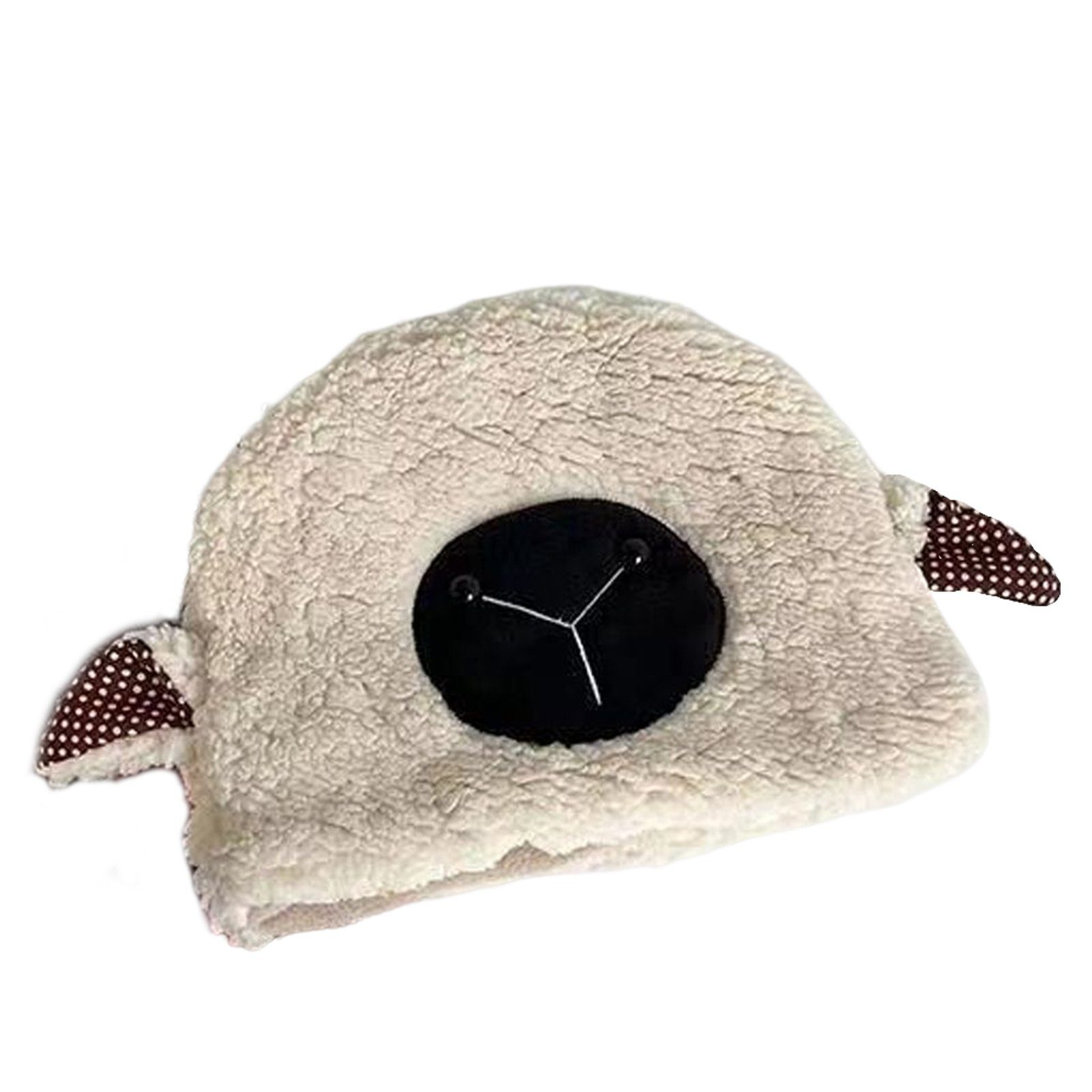Winter Fischerhut Hut Weibliche Süße Plüsch beige Ohren Kleine Blusmart Schafe Süße