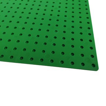 Katara Konstruktionsspielsteine 8er Grundbauplatten, 16x16 Noppen, 13 cm x 13 cm, (8er Set), Grün, 100% Kompatibel Sluban, Papimax, Q-Bricks, LEGO®