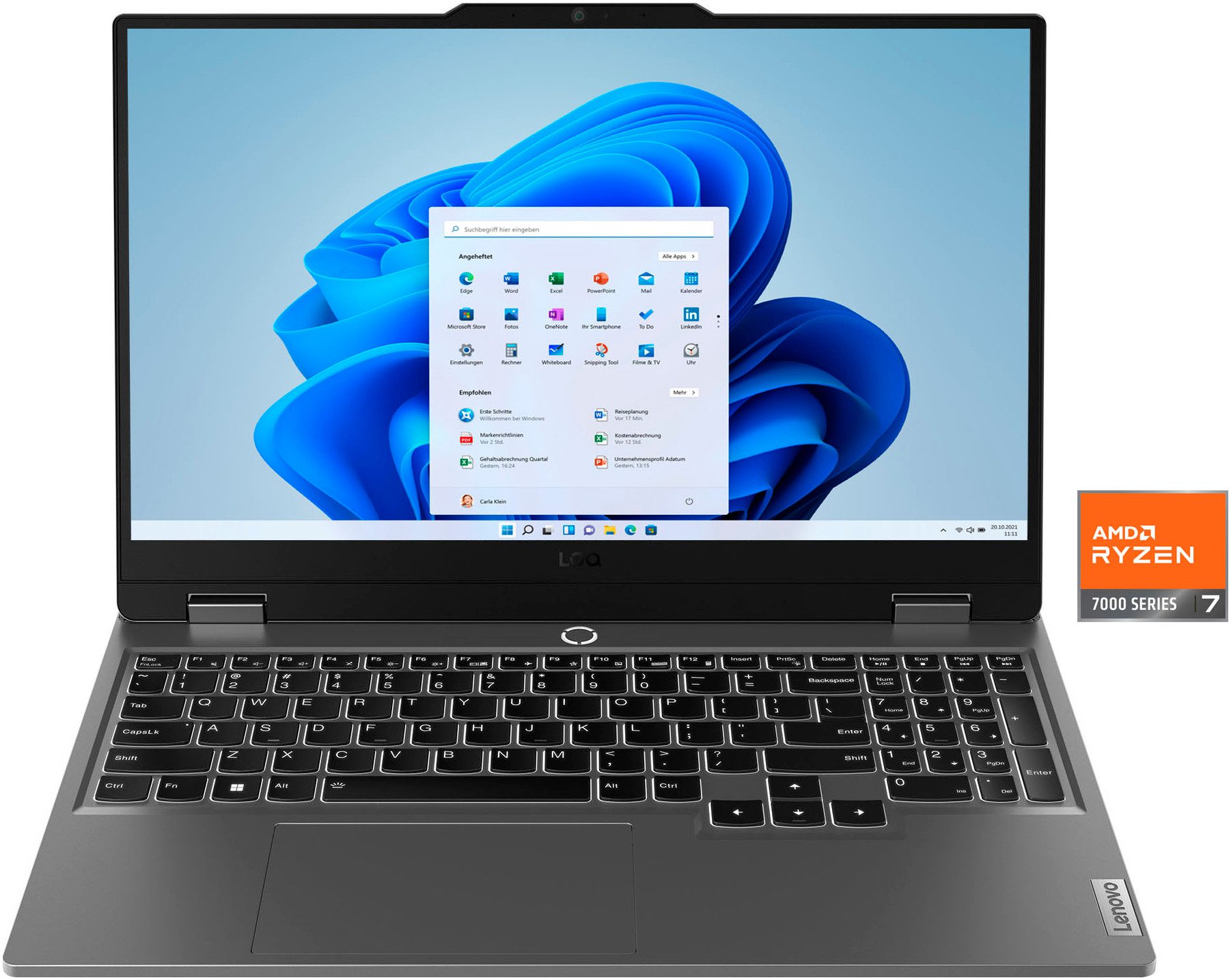 Lenovo LOQ 15ARP9 Gaming-Notebook (39,6 cm/15,6 Zoll, AMD Ryzen 7 7435HS, GeForce RTX 4060, 1000 GB SSD)