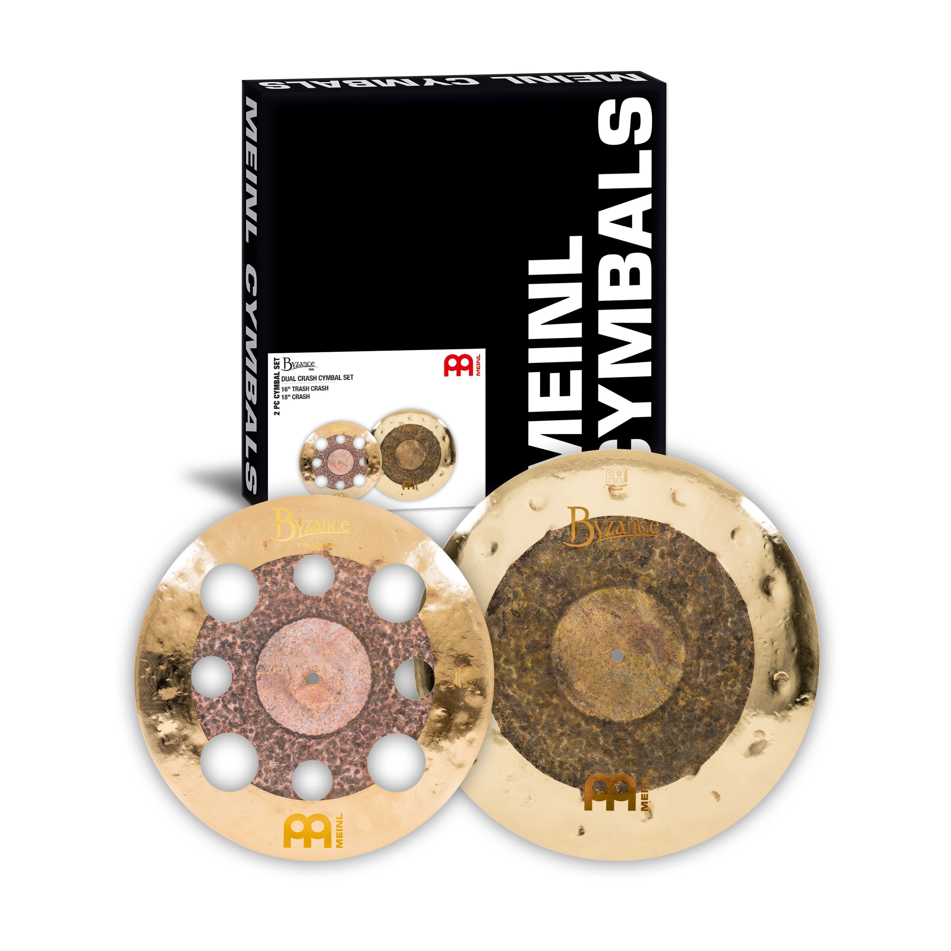 Meinl Percussion Becken, Cymbals, Cymbal Sets, B1618DU Byzance Dual Crash Cymbal Set - Becken Set