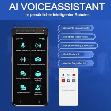 DOPWii Sprachcomputer Tragbares intelligentes Sprachübersetzungsgerät, 138 Sprachen, unterstützt Bildübersetzung, Offline-/Online-Übersetzung
