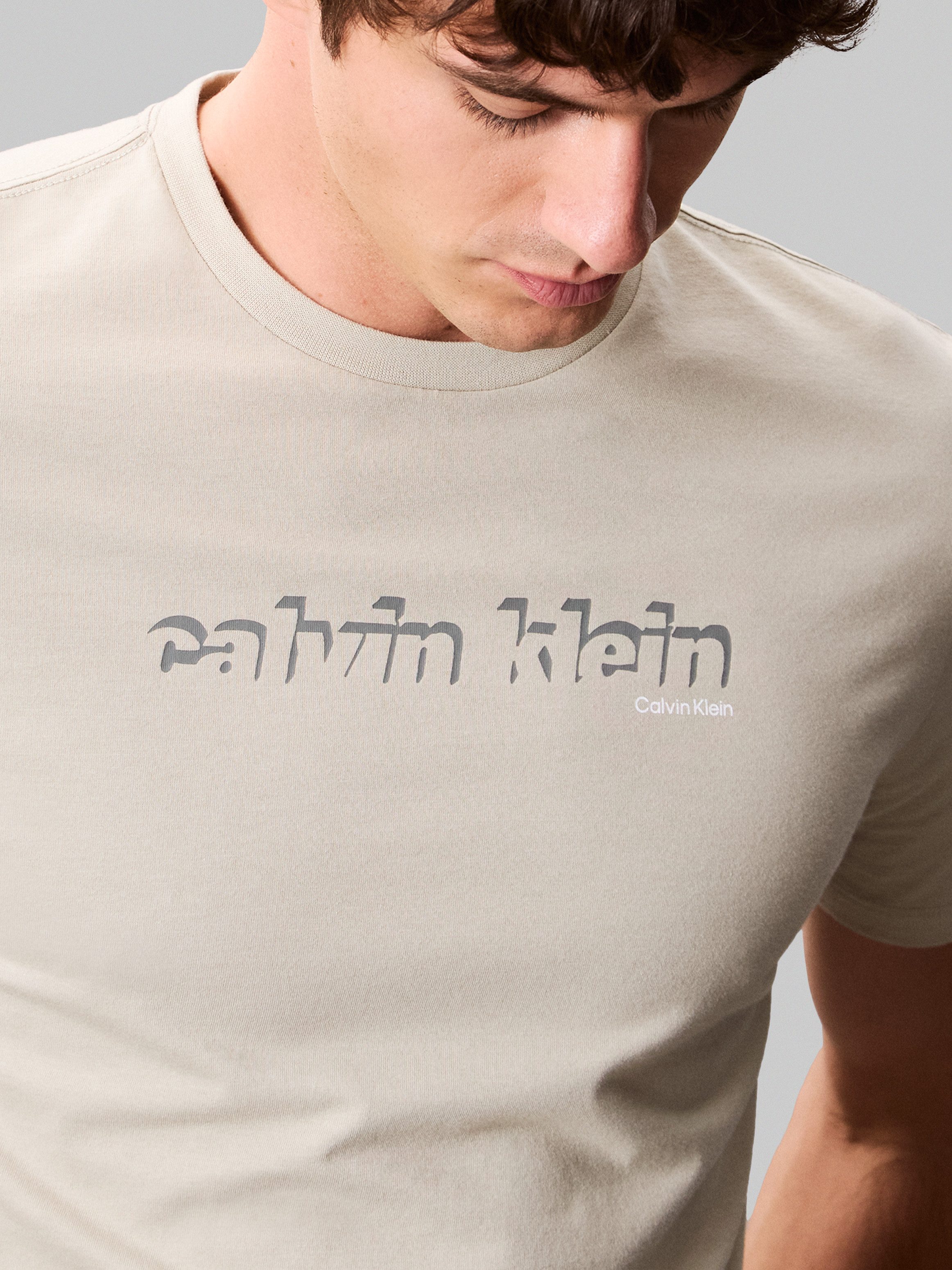 Calvin Klein Jeans T-Shirt SS 30s E CLVN LN 3D Mit Rundhalsausschnitt