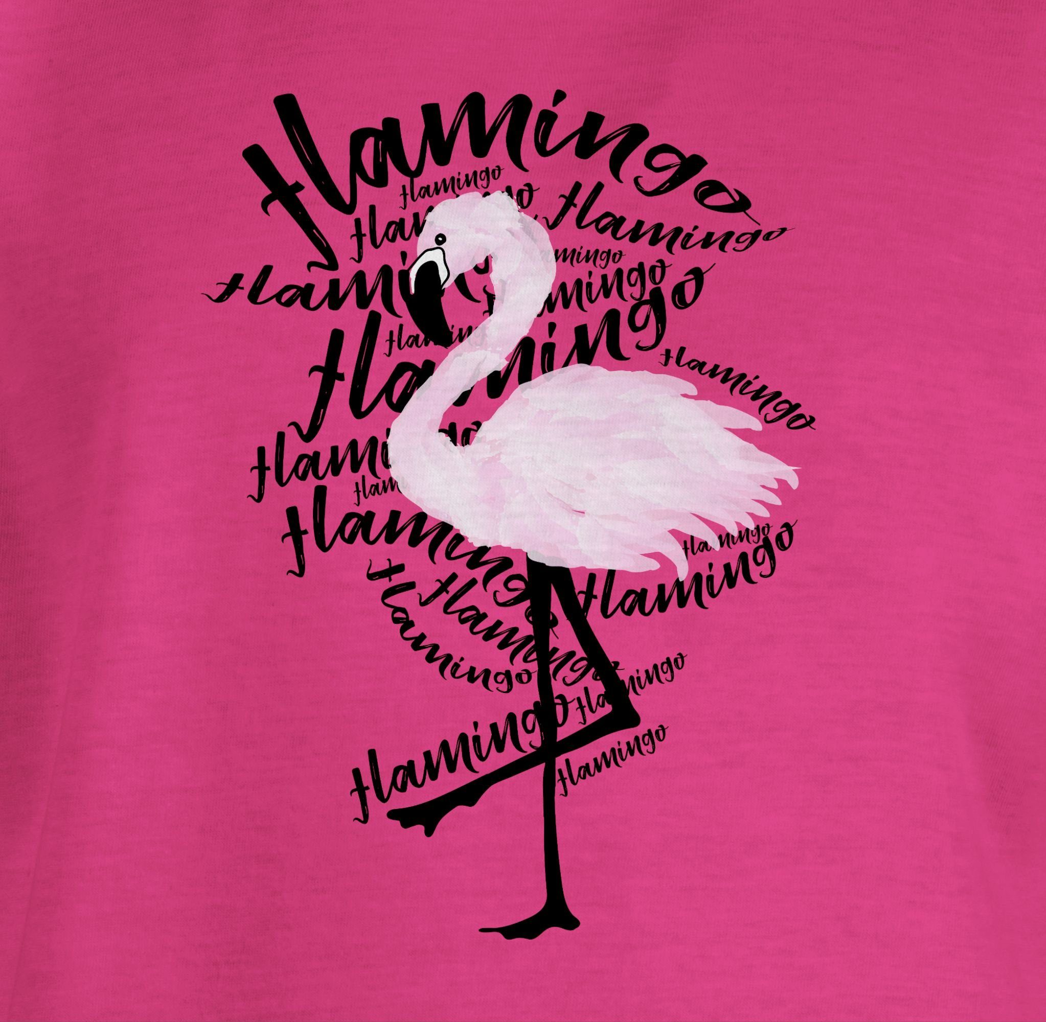 Print Fuchsia Animal Flamingo Tiermotiv 1 Shirtracer T-Shirt