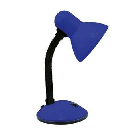 Schreibtischlampe Schreibtischlampe TOLA E27 blau aus Stahl und Kunststoff Tischlampe Tischleuchte, ohne Leuchtmittel, Tischleuchte