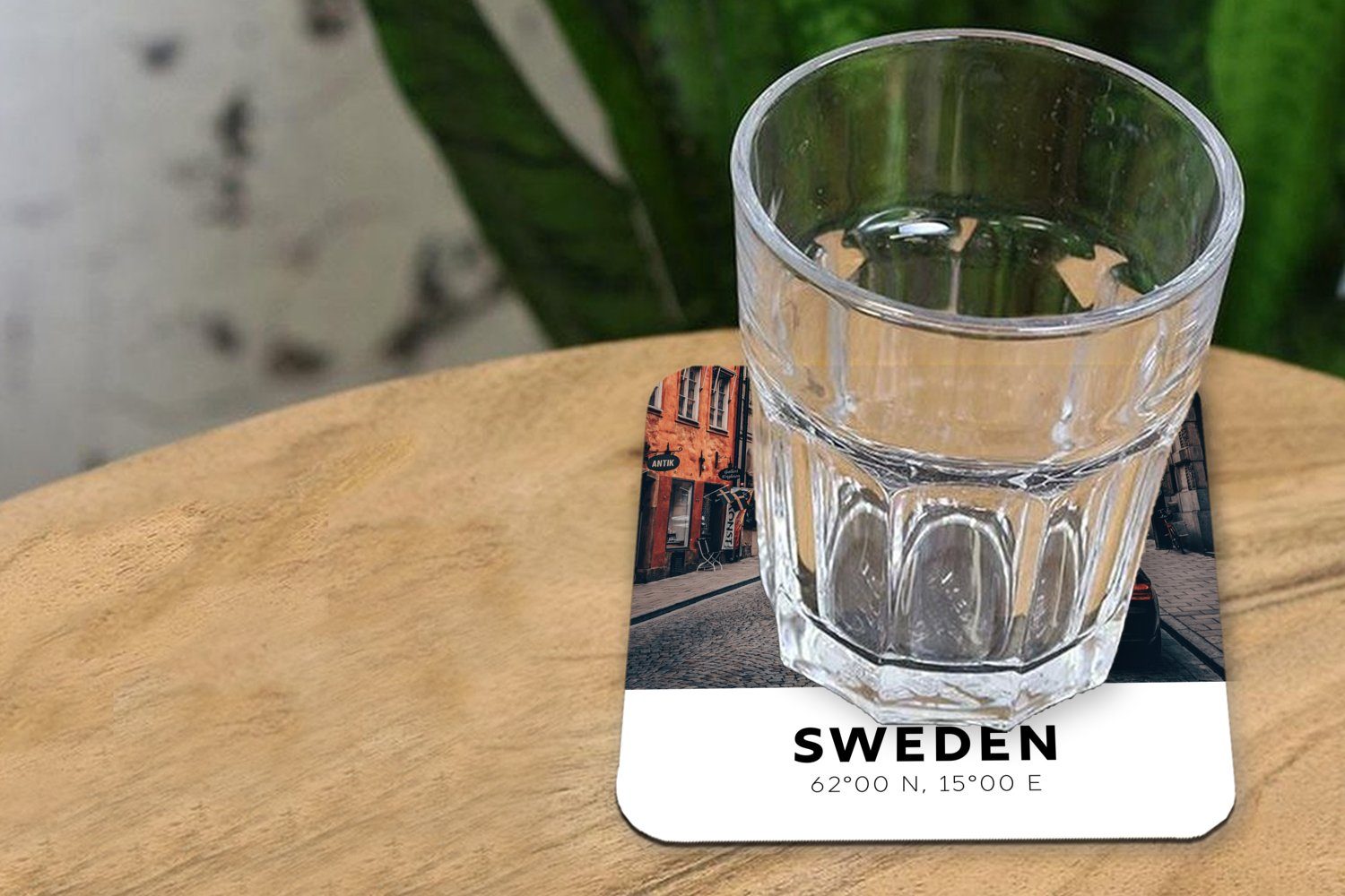 MuchoWow Glasuntersetzer Schweden Korkuntersetzer, Untersetzer, Tasse - - Auto Skandinavien, 6-tlg., Glasuntersetzer, Tischuntersetzer, Gläser, für Zubehör
