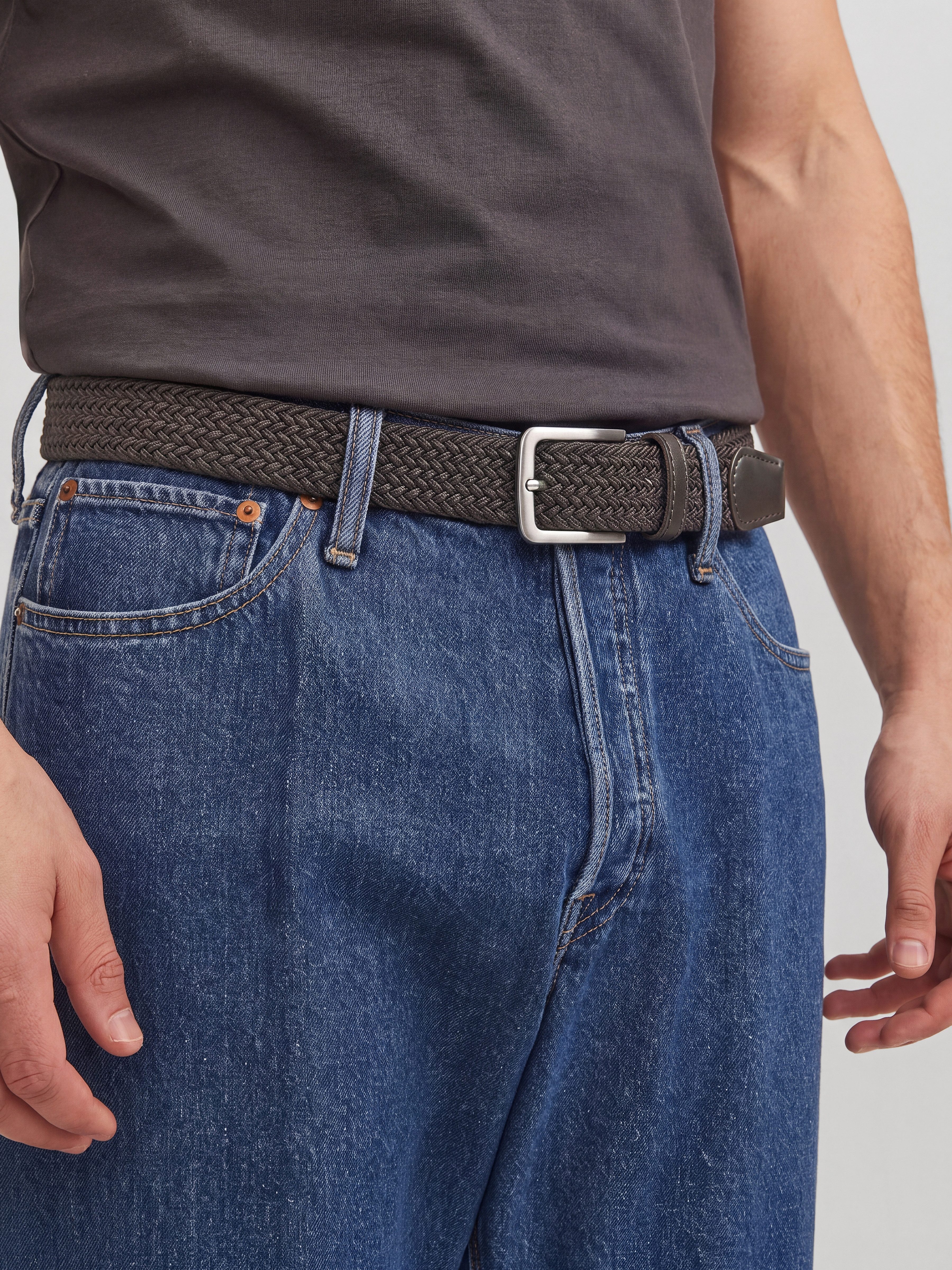 Jack & Jones Stretchgürtel JACSPRING WOVEN BELT NOOS Materialmix – Bild 2 von 5