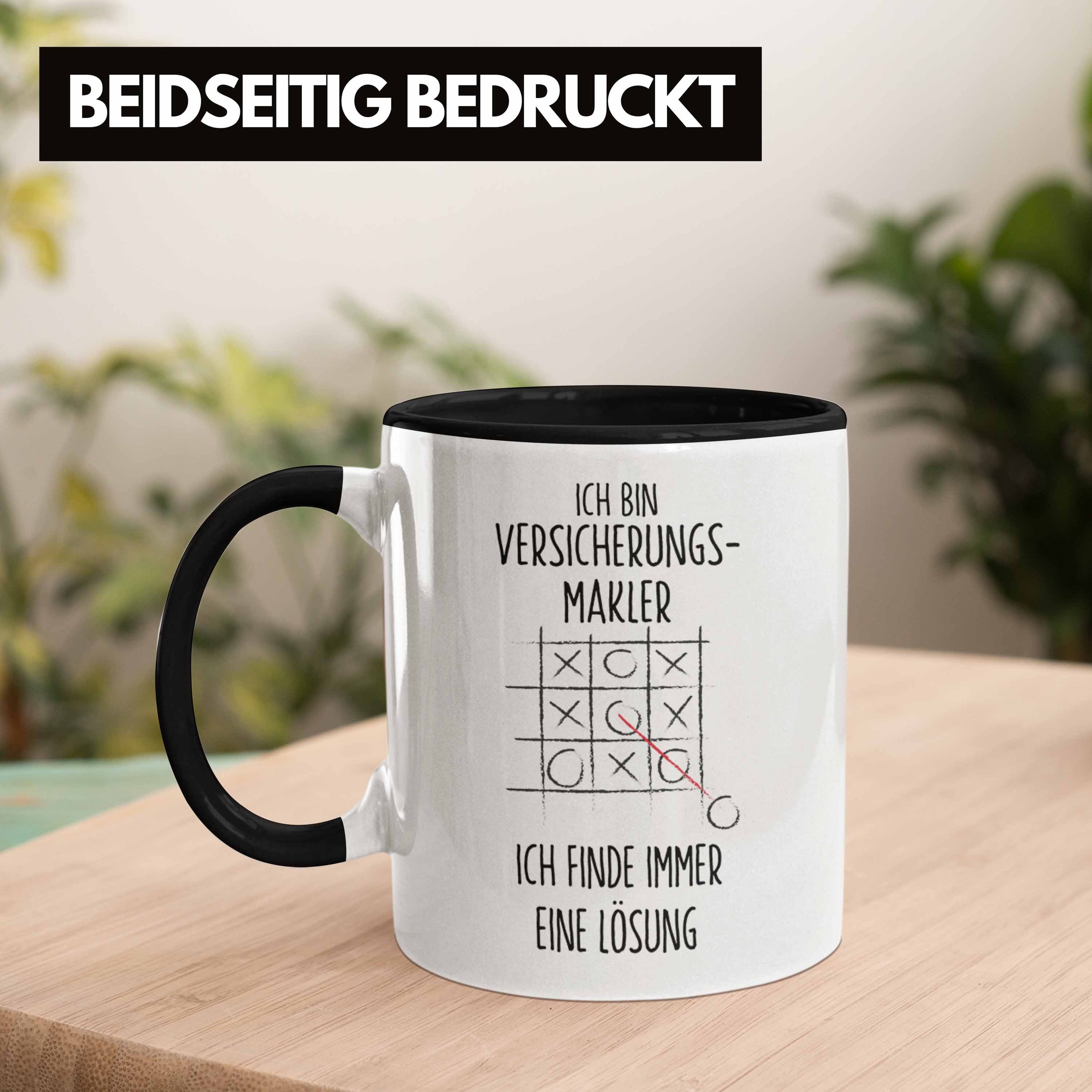 Trendation Tasse Versicherungsmakler Tasse Geschenk Lustiger Ich Spruch Immer Ei Schwarz Finde