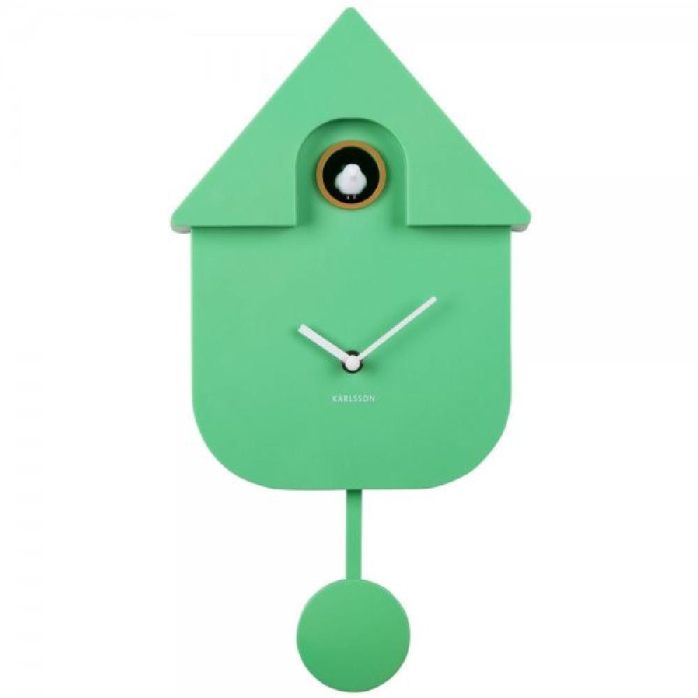 Karlsson Uhr Kuckucksuhr Wall Clock Modern Cuckoo Hellgrün (41cm)