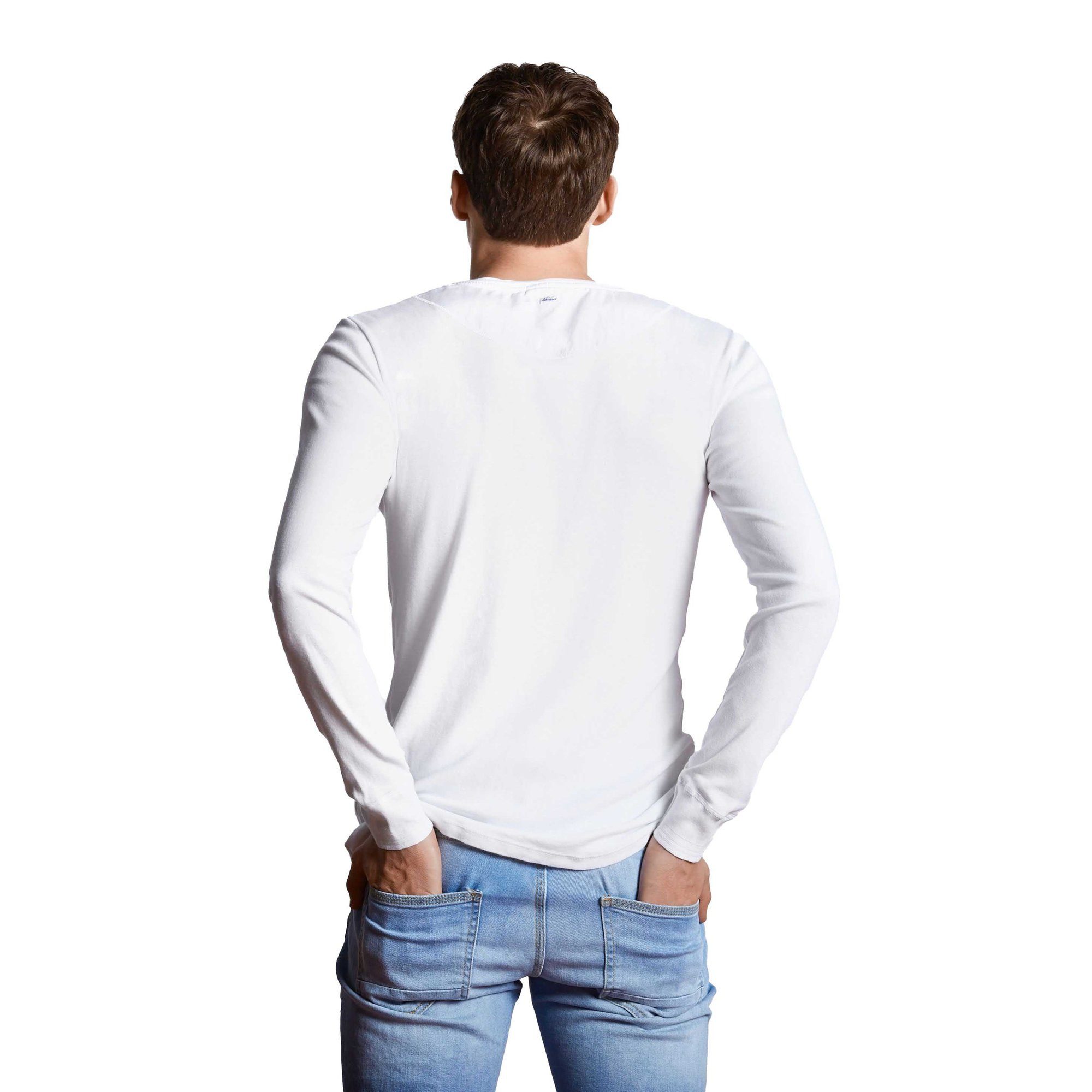 SCHIESSER REVIVAL T-Shirt Herren Longsleeve 1er Pack Baumwolle (Packung, 1er Pack)