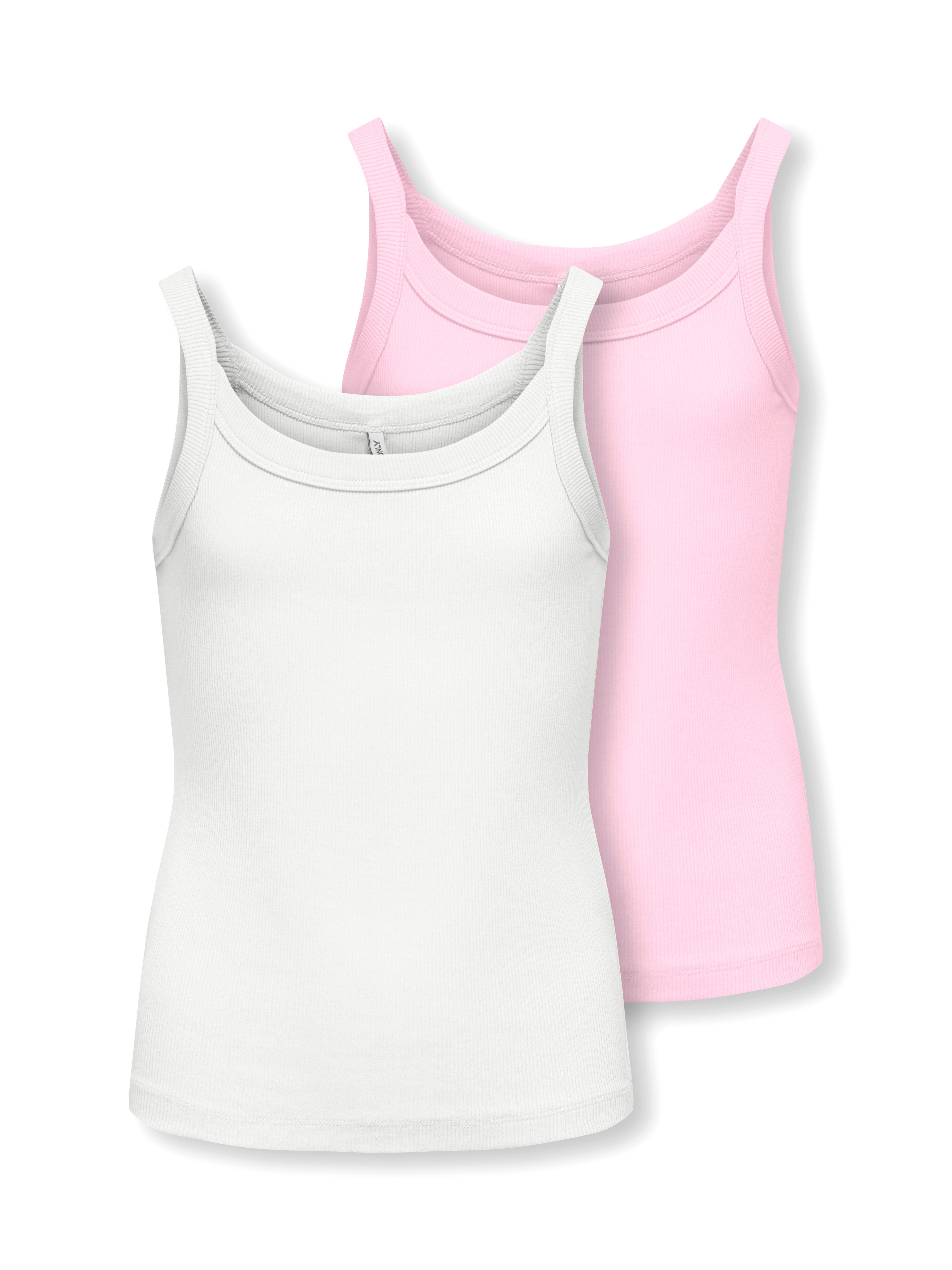 KIDS ONLY Trägertop KOGJILL LIFE S/L TOP CS JRS 2-PACK (Packung, 2-tlg) Baumwollmischung, elastisch