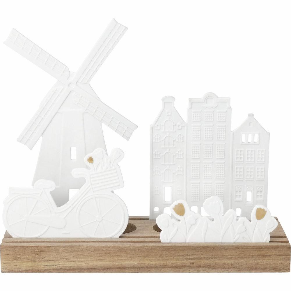 Räder Kerzenhalter Design Lichtobjekt Landsilhouette Niederlande