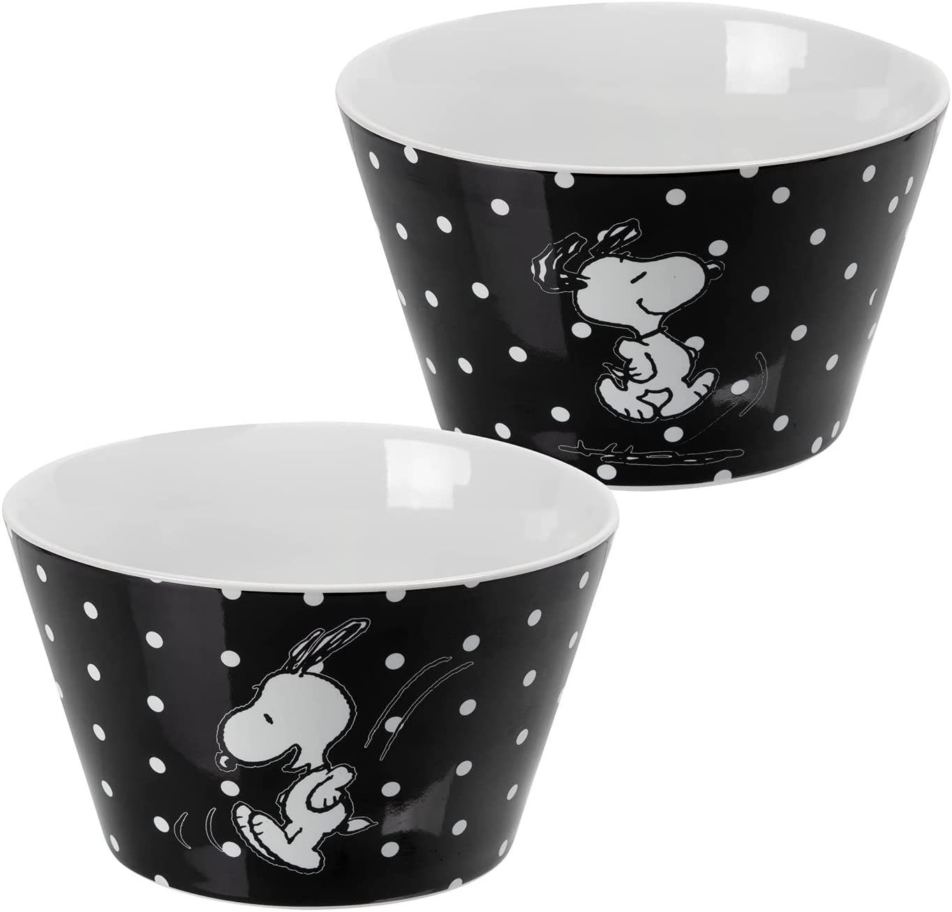 United Labels® Müslischale Peanuts Snoopy, mit Punkten, Porzellan