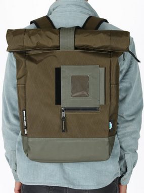 Diesel Freizeitrucksack Rucksack mit Rolltop Khaki Grün 15" Laptoptasche - SHINOBI