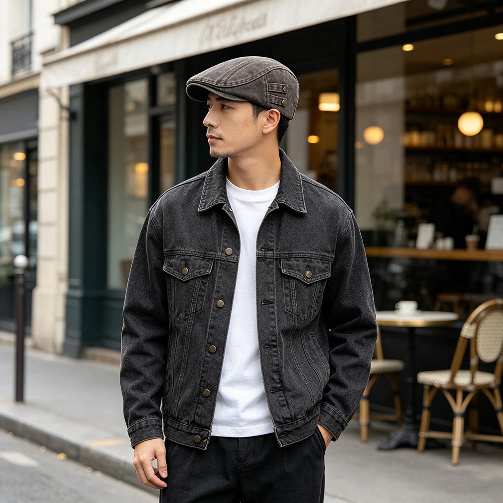 Bwecuy Flat Cap Herren Flatcap Schirmmütze Driving Cabbie Jagd Flatcap Newsboy Cap Vintage Baskenmütze Fahrer Mütze
