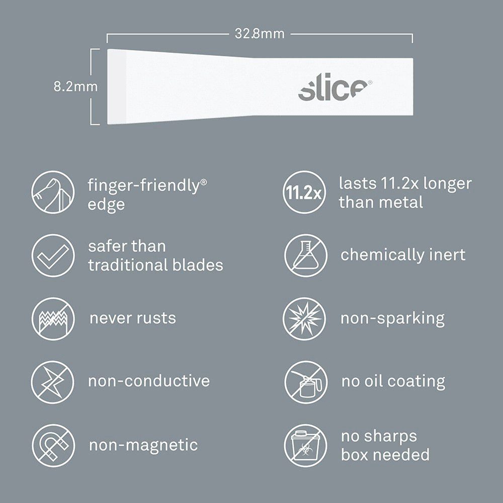SLICE Cuttermesser Slice 10534 Keramische Ersatzklingen, Meißelklinge 4 St.