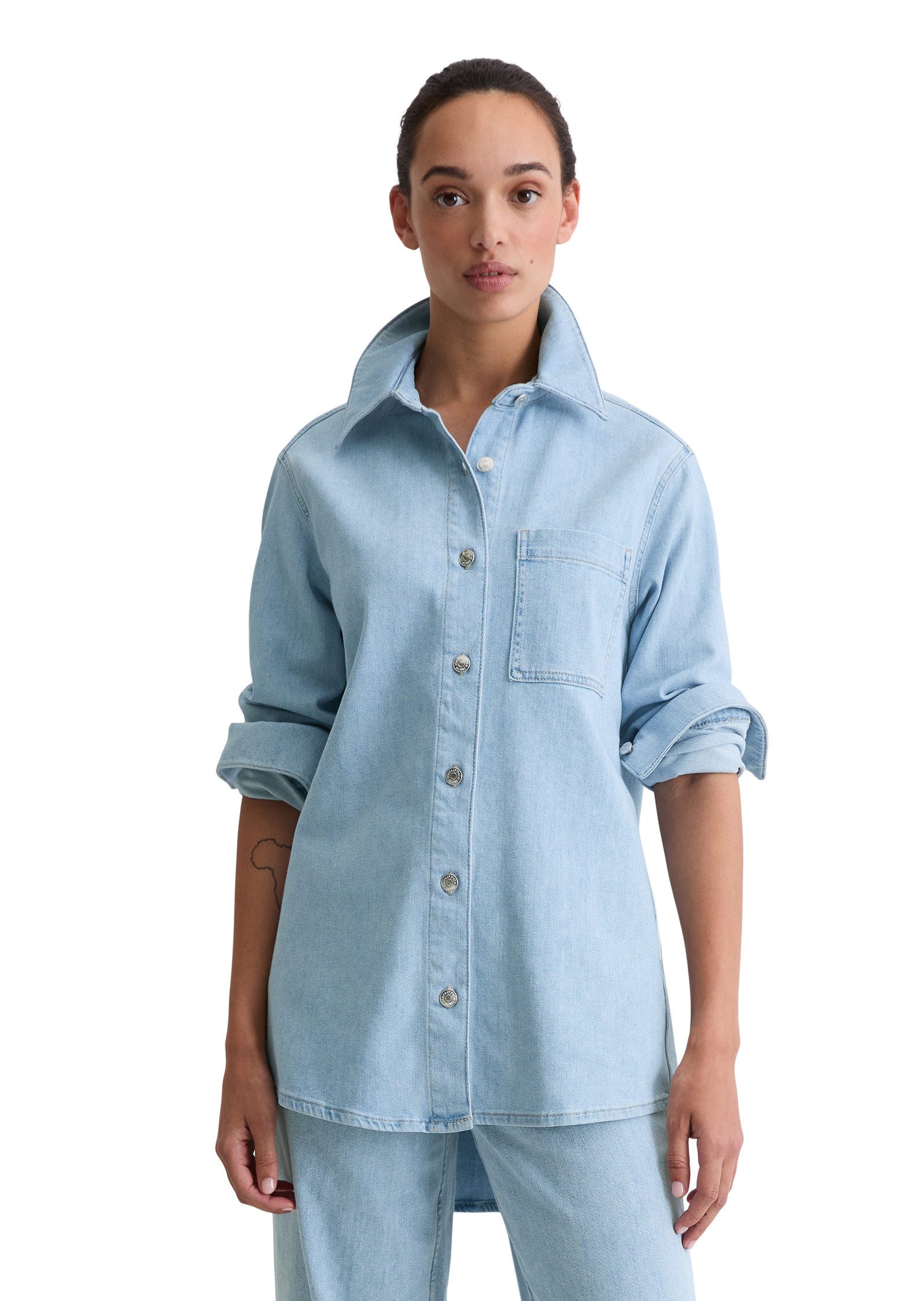 Marc O'Polo Jeansbluse aus Organic-Cotton-Mix-Stretch