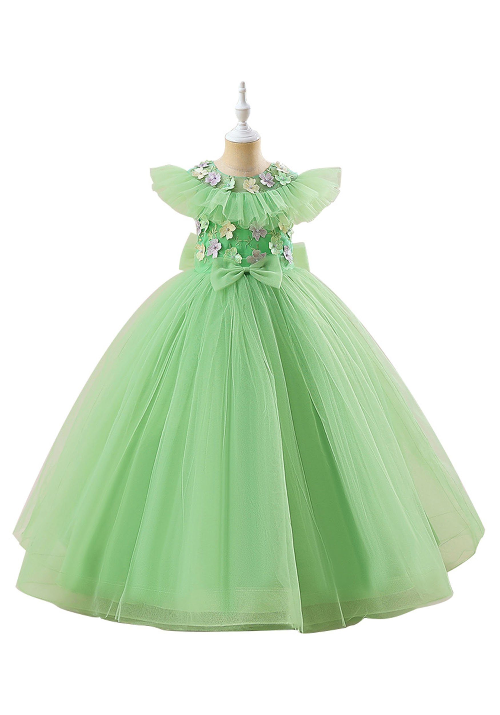 Daisred Partykleid Prinzessin Kleid Mädchen Blumenmädchenkleider Kinder Kleider
