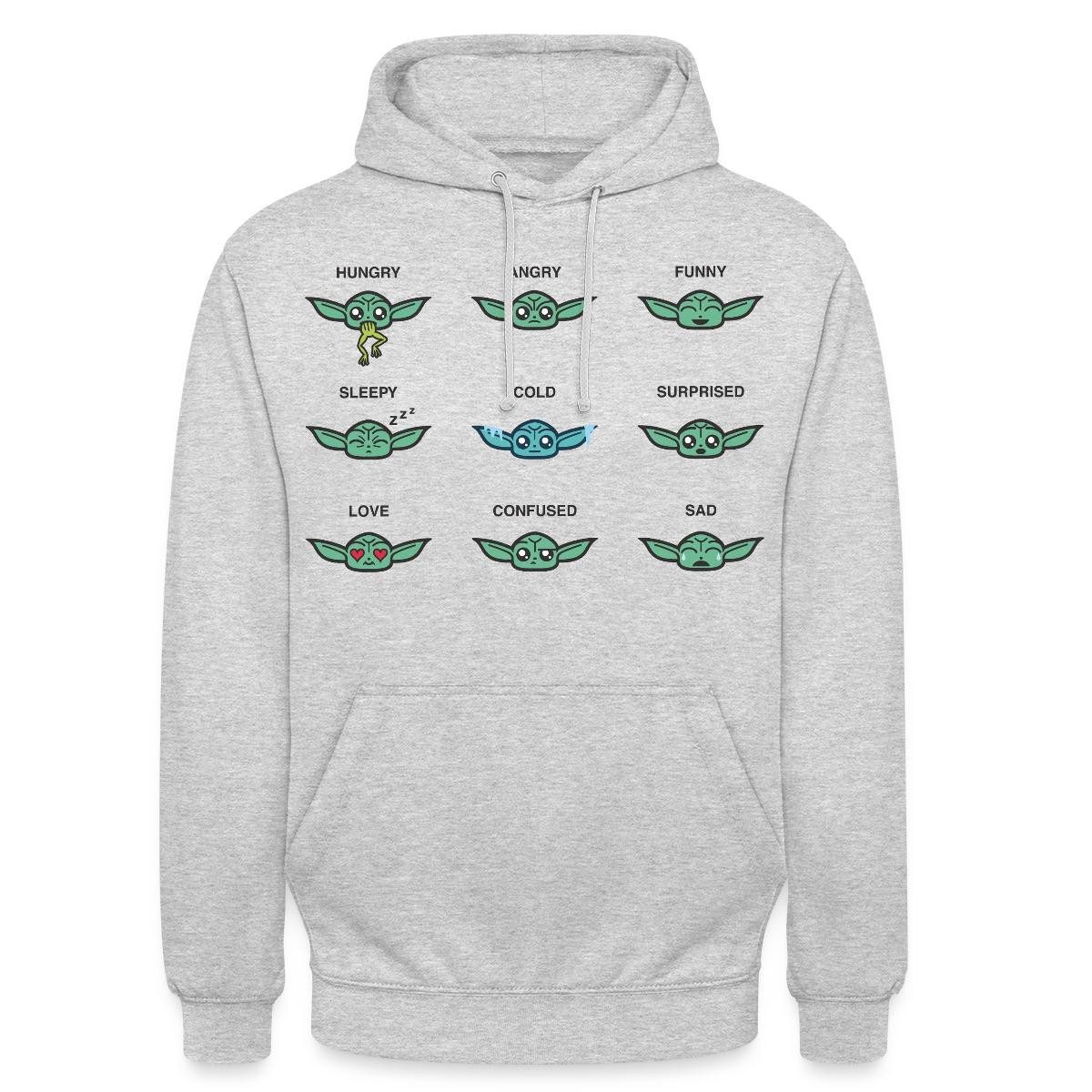 Hoodie Star Wars: Mandalorian Grogu Emotionen Unisex Hoodie