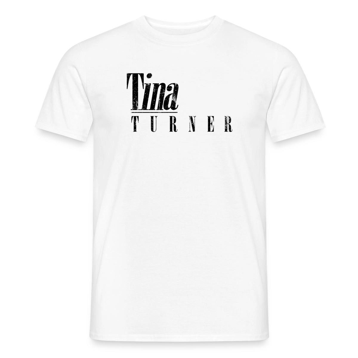 T-Shirt Tina Turner Schriftzug Minimalistisch Männer T-Shirt