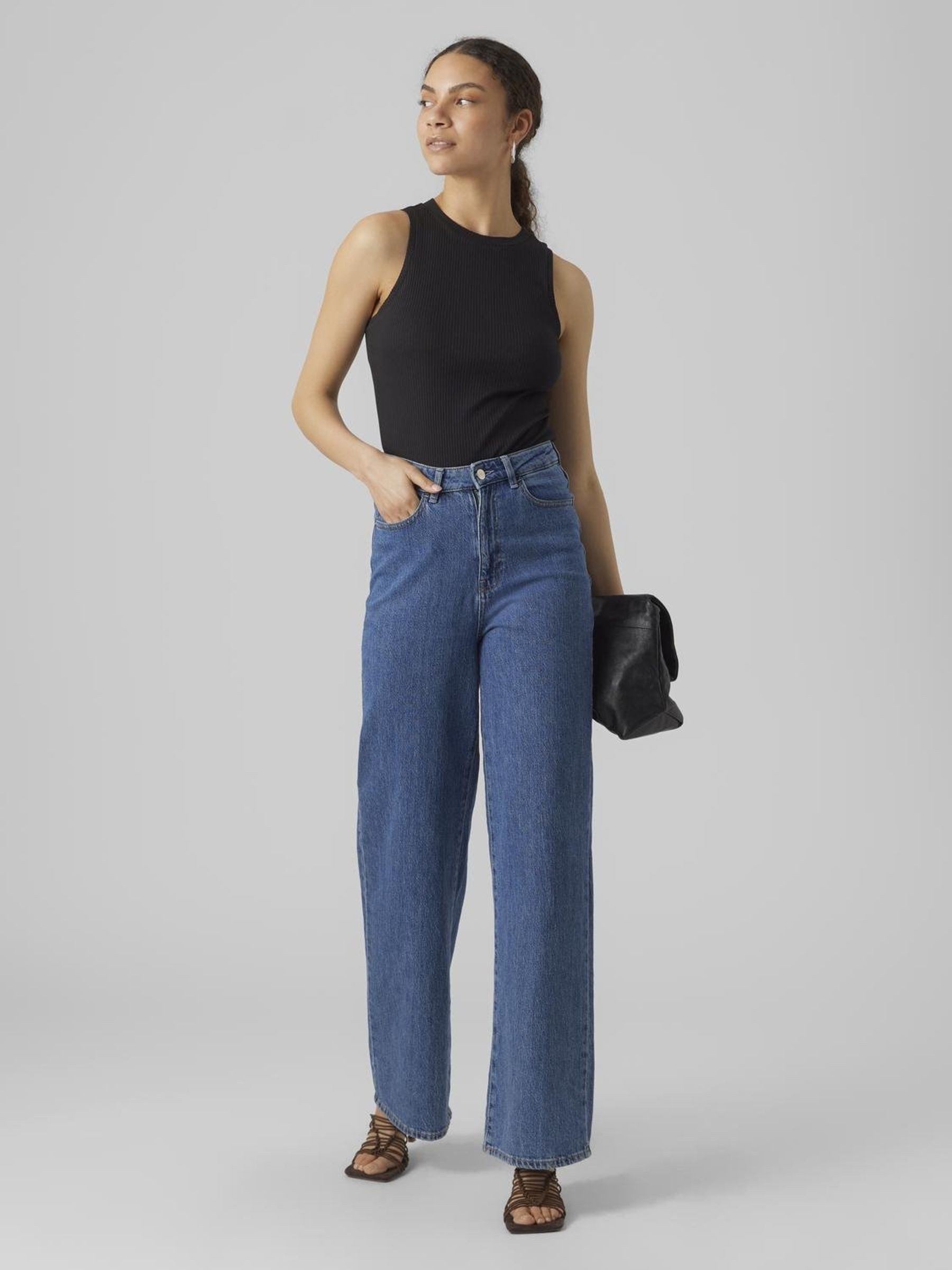 Vero Moda Tanktop VMLAVENDER SL TOP VMA JRS NOOS mit Rundhalsausschnitt