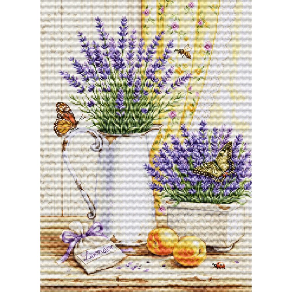 Luca-S Kreativset Kit de punto de cruz contado Luca-S "Aroma a lavanda", 29x40cm, (embroidery kit by Marussia)